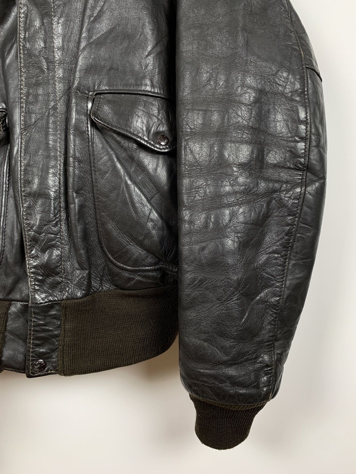 Schott Vintage Schott I-S 674 M-S Leather Flight Jacket Size US L / EU 52-54 / 3 - 11 Thumbnail