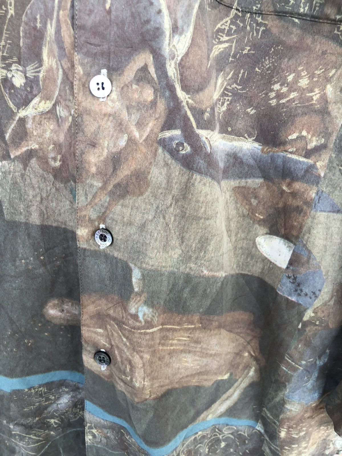 Art Comes First SICK🔥🇮🇹 "Napoleon War" Abstract Baroque B/D Shirt Size US L / EU 52-54 / 3 - 9 Thumbnail