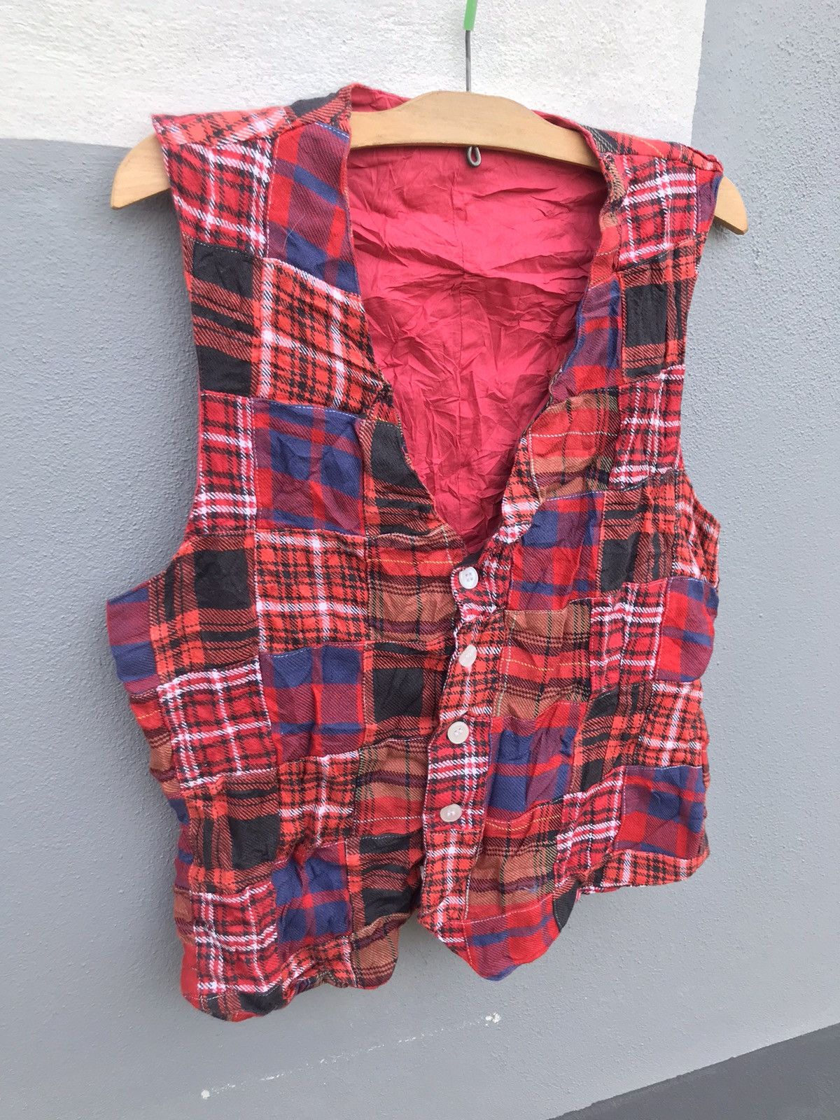 Japanese Brand patchwork vest Size US S / EU 44-46 / 1 - 3 Thumbnail
