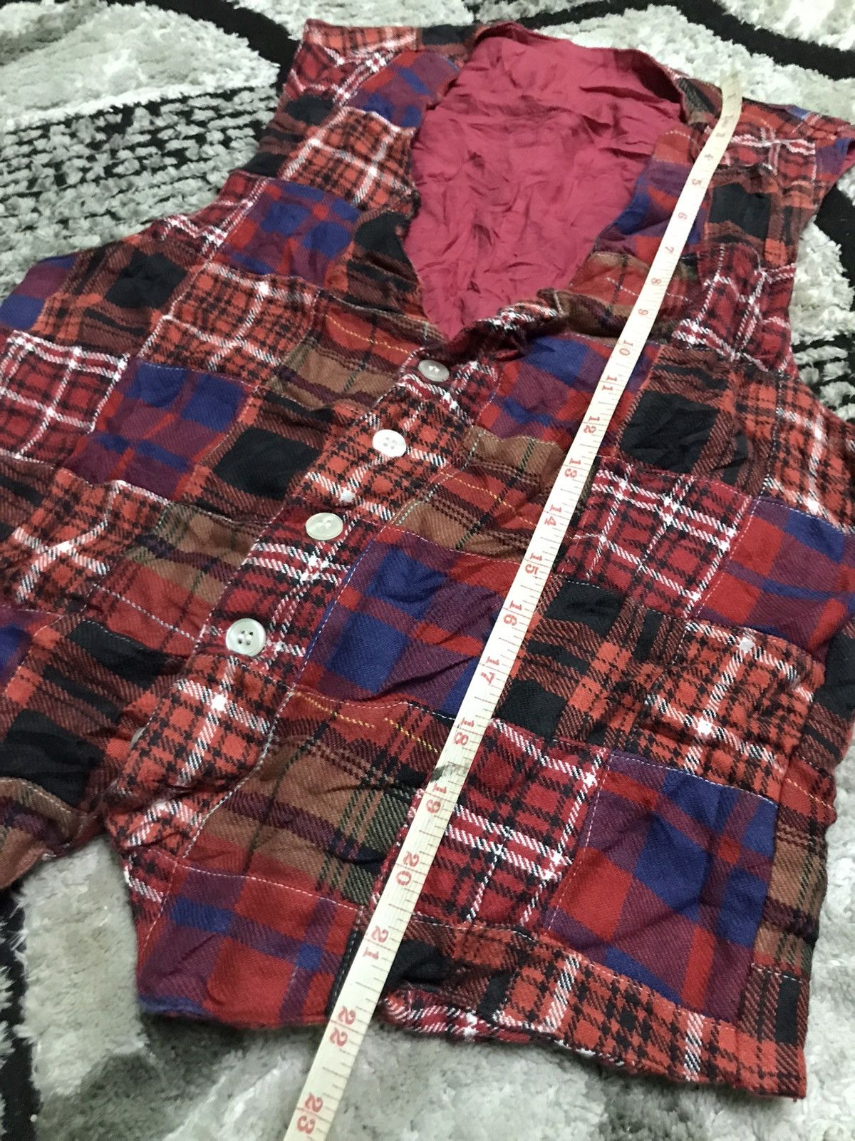 Japanese Brand patchwork vest Size US S / EU 44-46 / 1 - 7 Thumbnail
