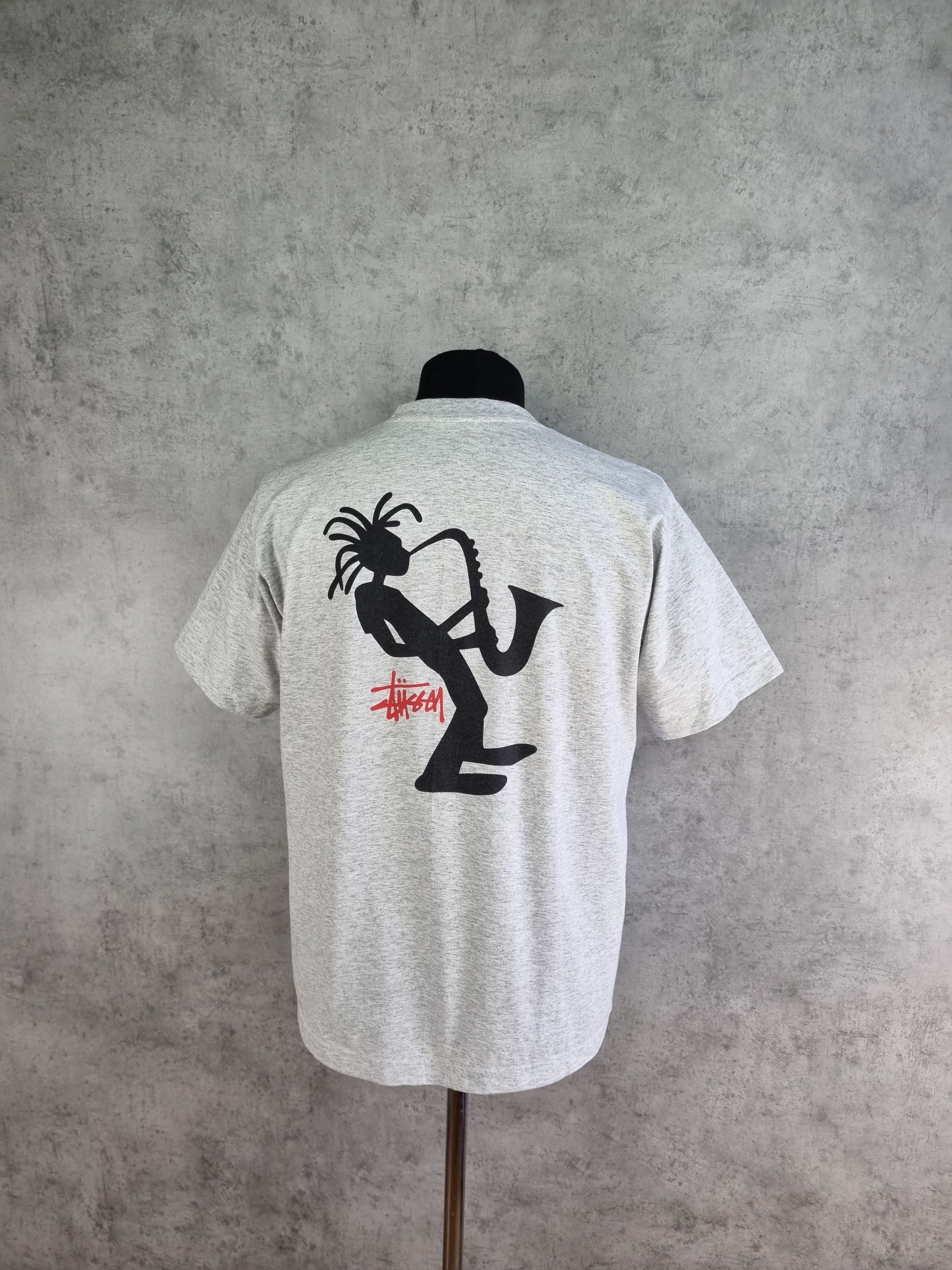 Stussy 90s Stussy Jazz Vintage Tee shirt Made in USA skaters Size US XL / EU 56 / 4 - 4 Thumbnail