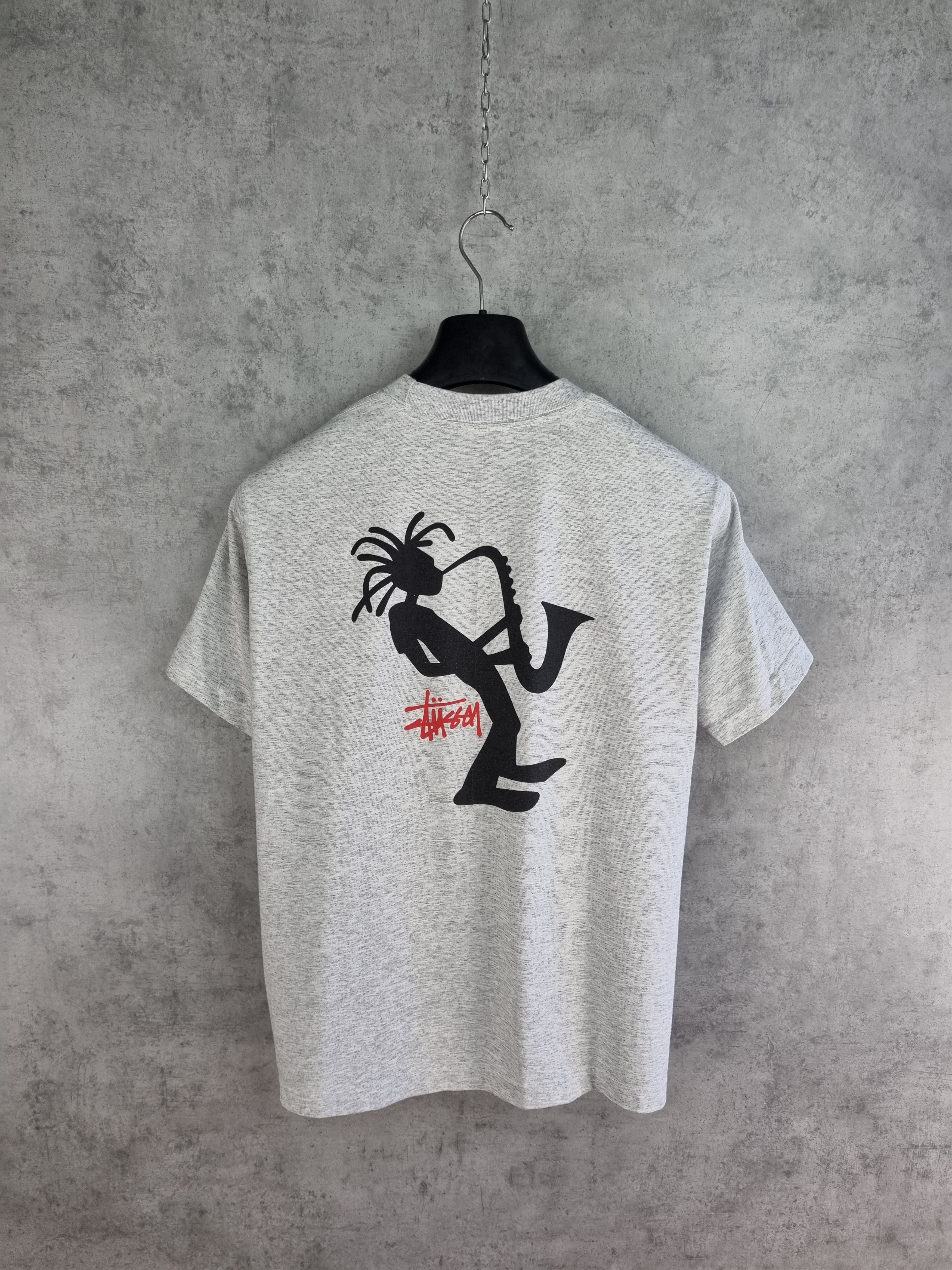 Stussy 90s Stussy Jazz Vintage Tee shirt Made in USA skaters Size US XL / EU 56 / 4 - 1 Thumbnail