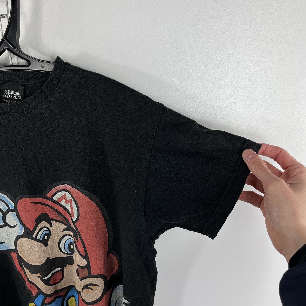 Nintendo × Vintage Vintage Super Mario 2011 Big Logo T-Shirt Black Size M Size US M / EU 48-50 / 2 - 4 Thumbnail