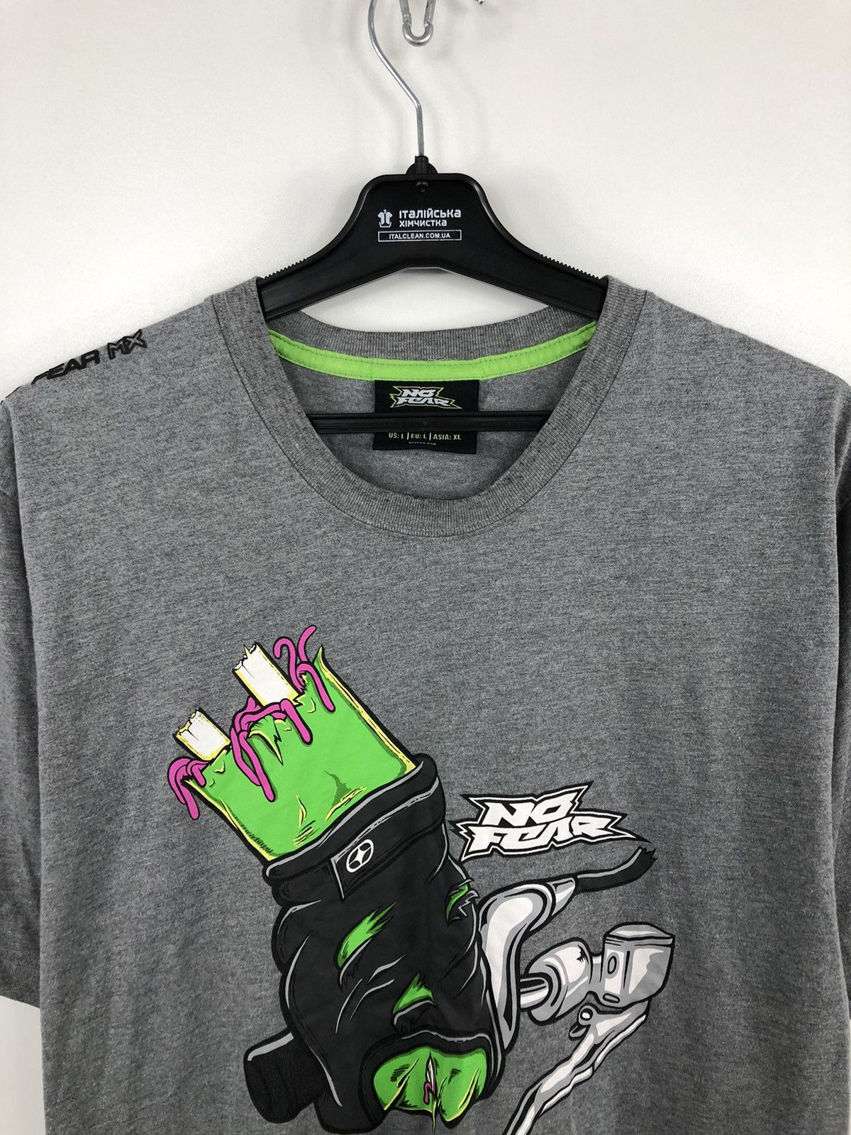 Japanese Brand × No Fear No Fear Big Logo T Shirt Grey Size L Size US L / EU 52-54 / 3 - 5 Thumbnail