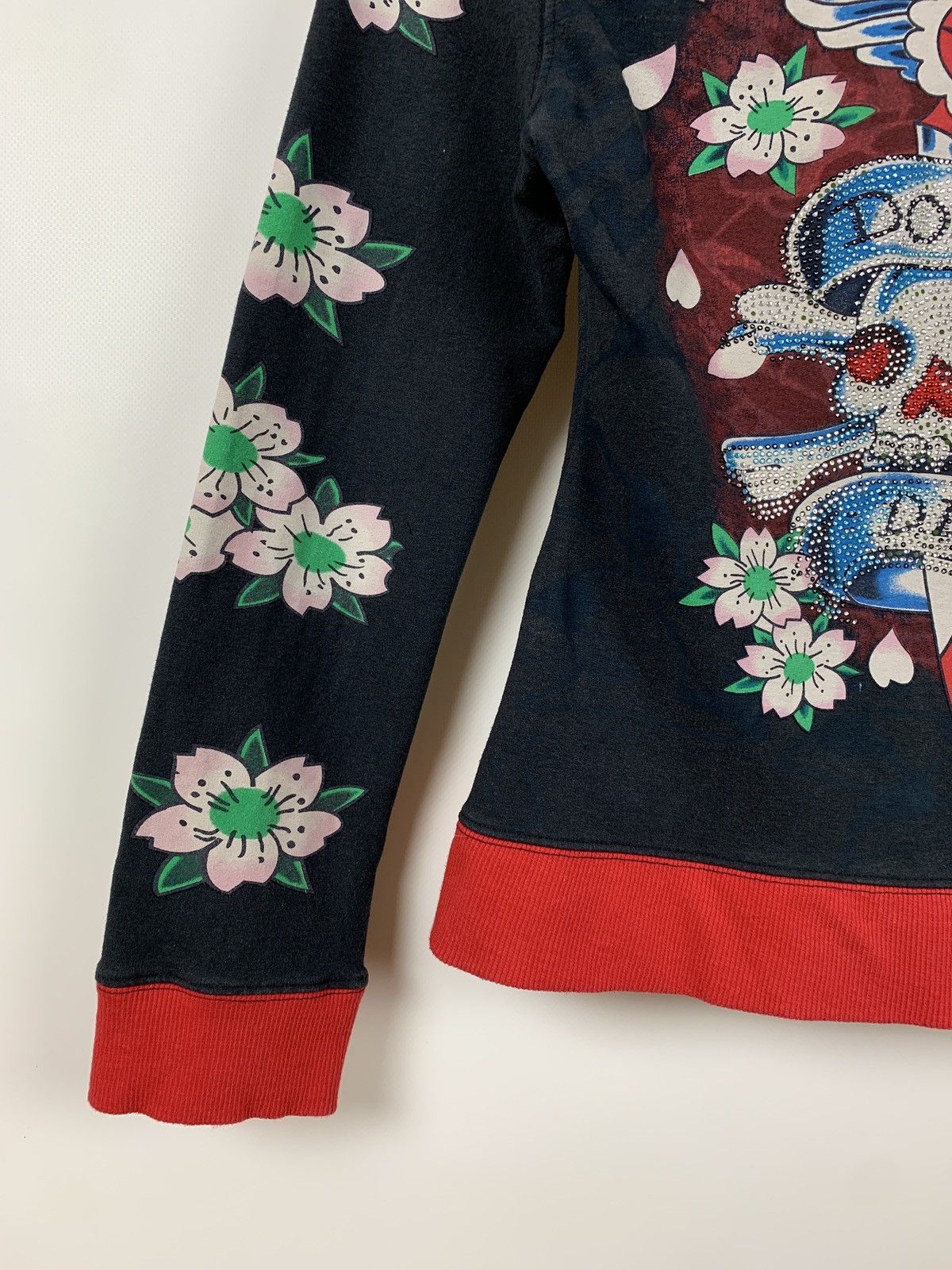 Christian Audigier Vintage Ed Hardy Women’s Rhinestones Skull Hoodie Size S / US 4 / IT 40 - 14 Thumbnail