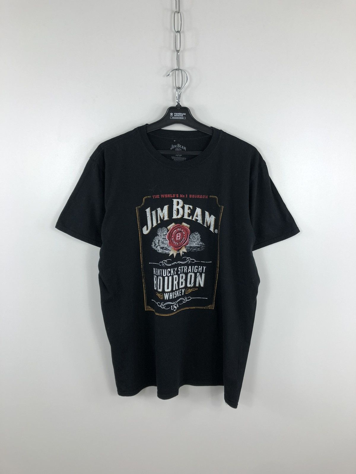 Other × Vintage Vintage Jim Beam Big Logo T-Shirt Black Size S Size US S / EU 44-46 / 1 - 1 Thumbnail