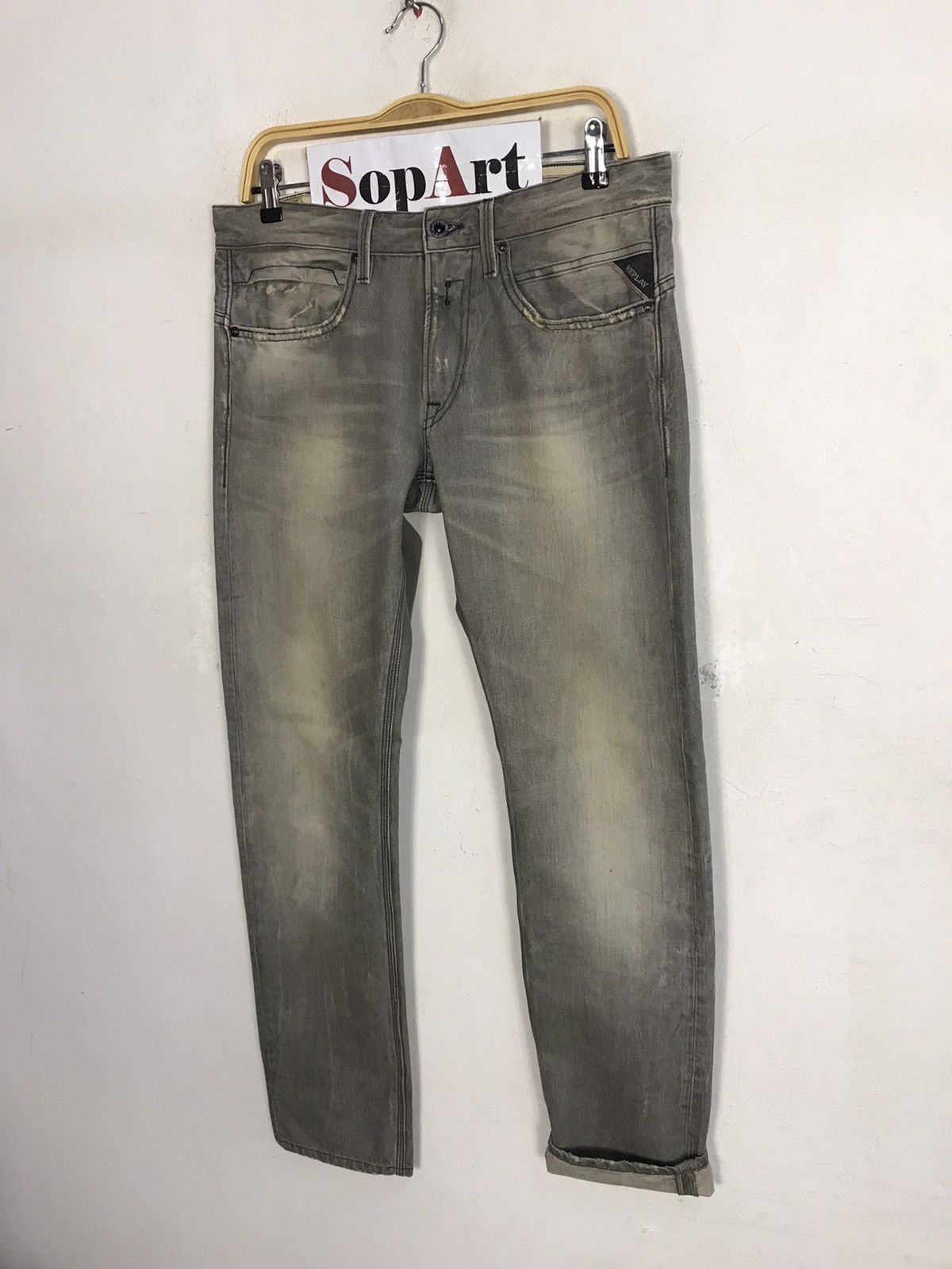 Replay Vintage Replay Distressed Jeans Zipper Style Size US 33 - 4 Thumbnail