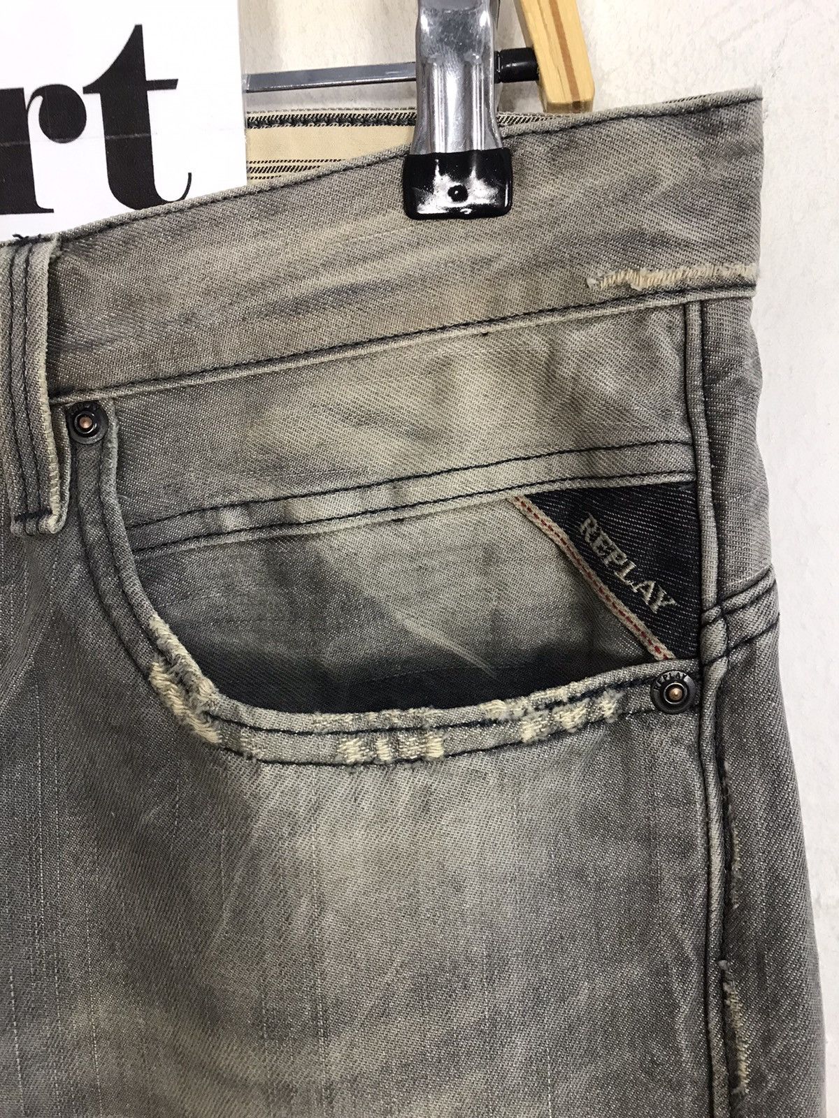 Replay Vintage Replay Distressed Jeans Zipper Style Size US 33 - 5 Thumbnail