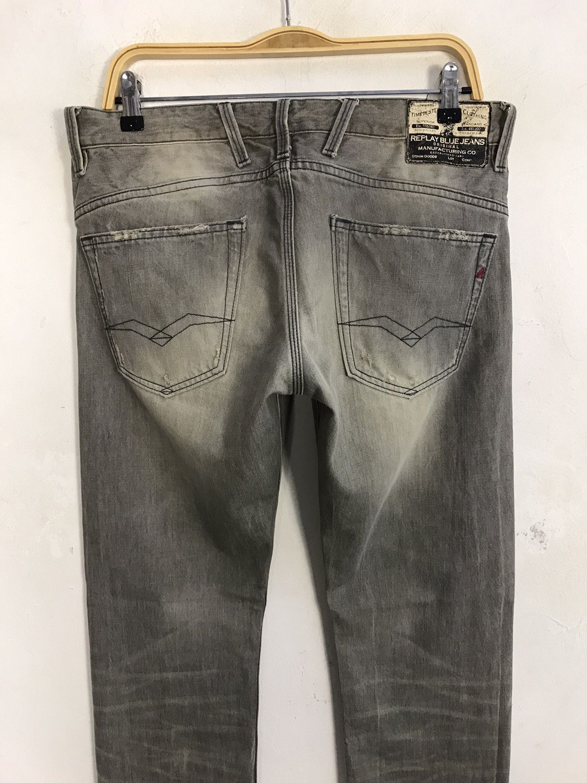 Replay Vintage Replay Distressed Jeans Zipper Style Size US 33 - 10 Thumbnail
