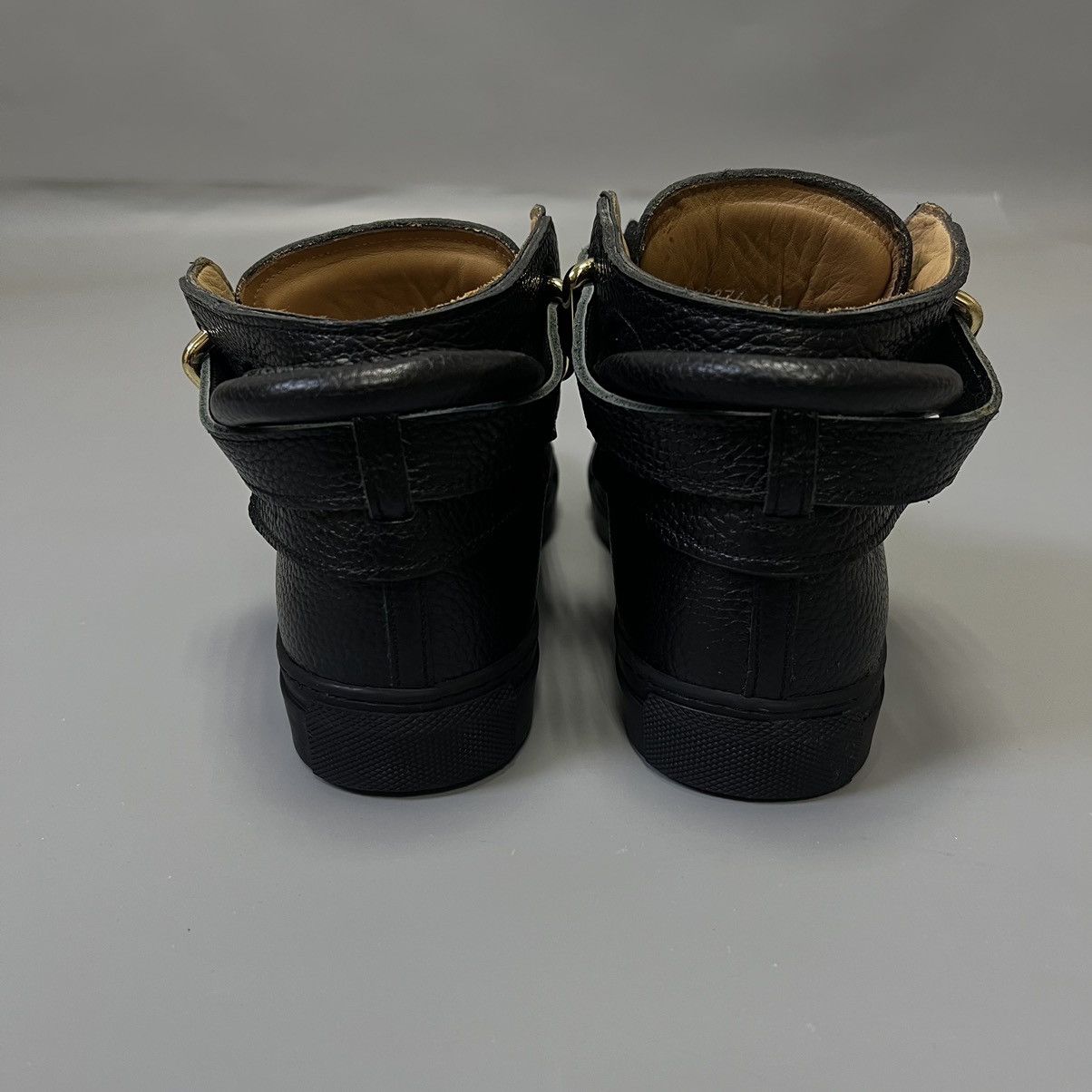 Buscemi Buscemi Leather Shoes Sneakers Black/Gold Size US 7 / EU 40 - 15 Thumbnail