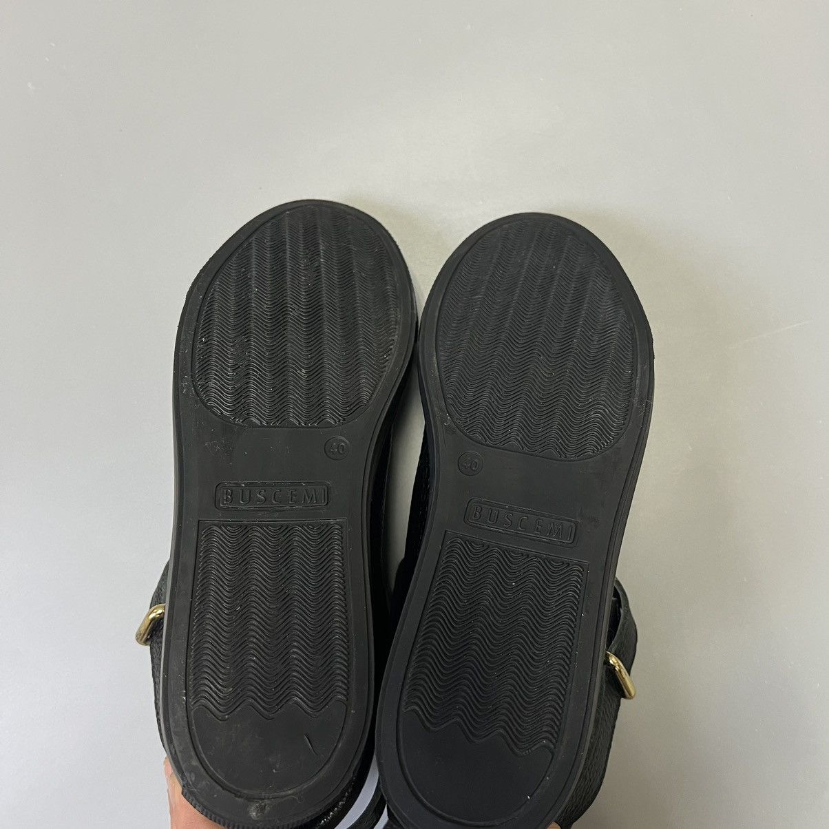 Buscemi Buscemi Leather Shoes Sneakers Black/Gold Size US 7 / EU 40 - 19 Thumbnail