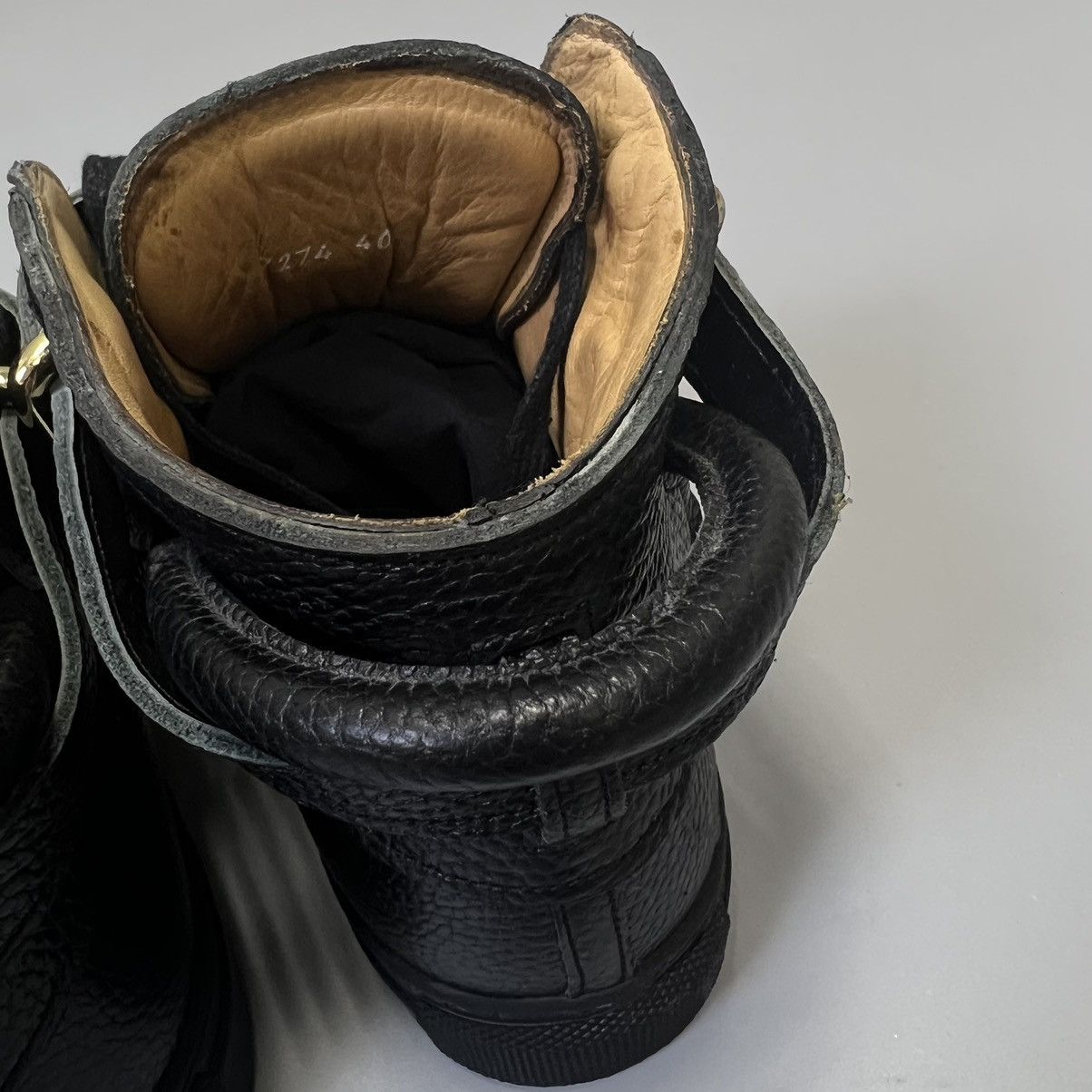 Buscemi Buscemi Leather Shoes Sneakers Black/Gold Size US 7 / EU 40 - 14 Thumbnail