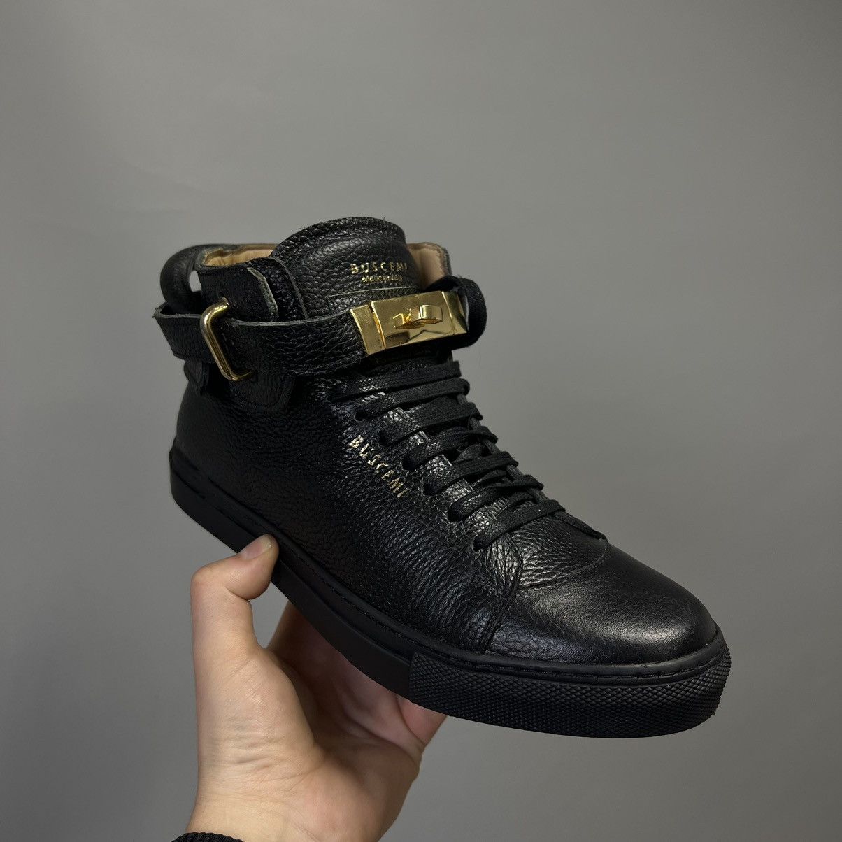 Buscemi Leather Shoes Sneakers Black/Gold