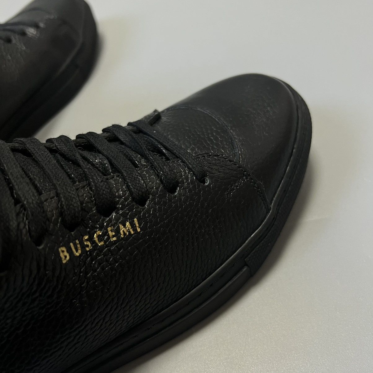 Buscemi Buscemi Leather Shoes Sneakers Black/Gold Size US 7 / EU 40 - 9 Thumbnail