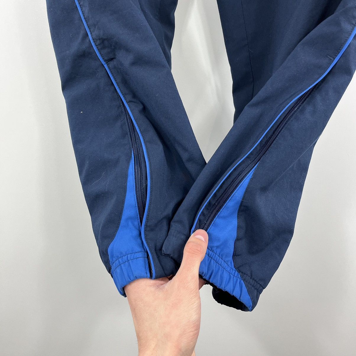 Nike × Vintage Vintage Nike Small Embroidery Swoosh Logo Pants Navy Size S Size US 31 - 6 Thumbnail