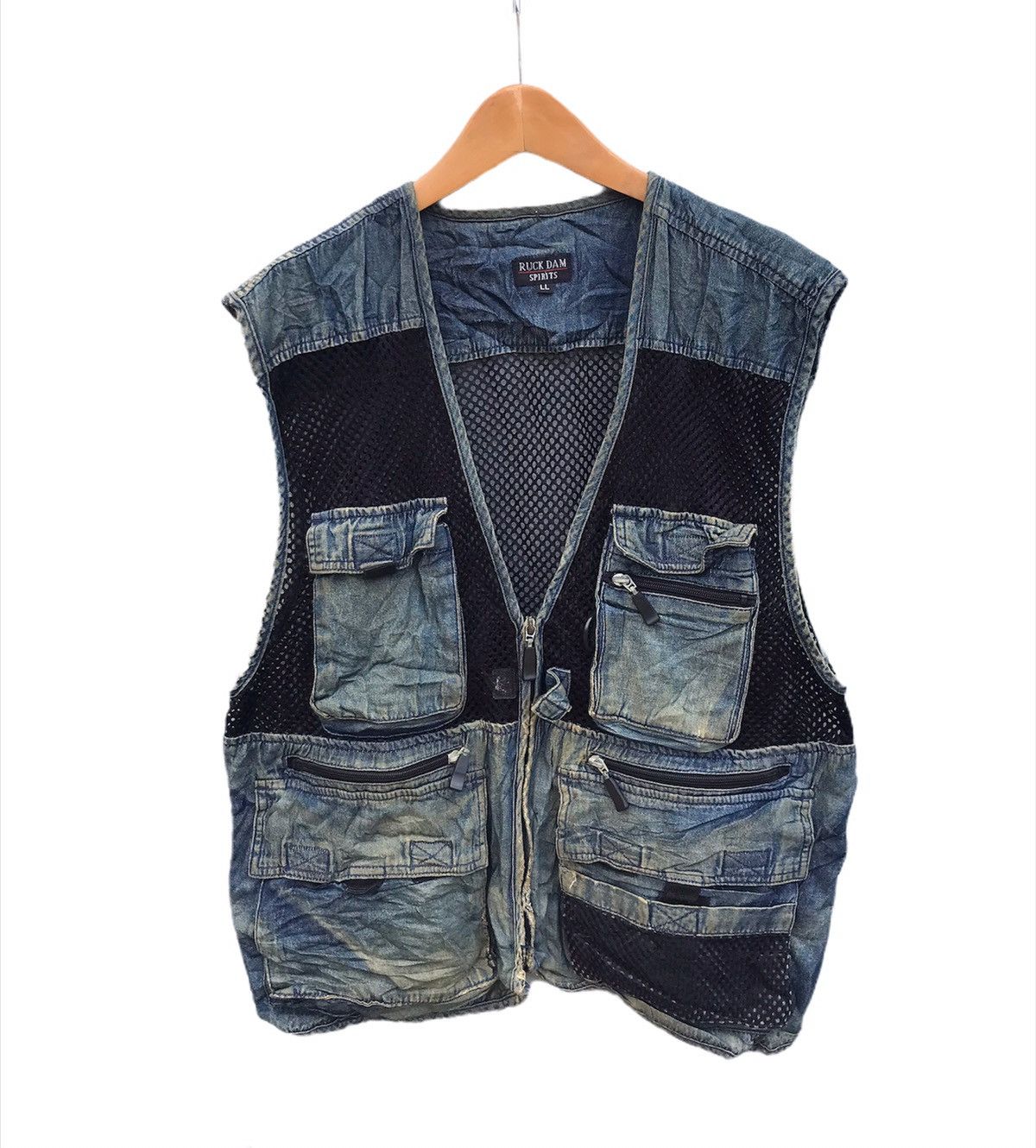 Japanese Brand × Vintage vintage tactical denim vest jacket Size US L / EU 52-54 / 3 - 1 Thumbnail