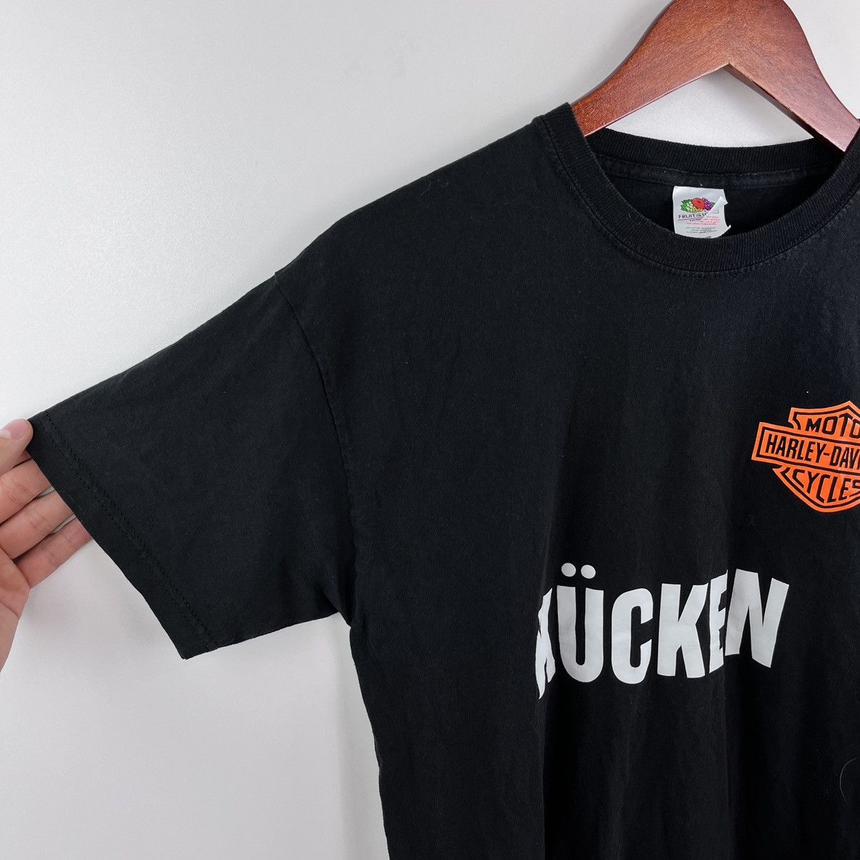 Fruit Of The Loom × Harley Davidson × Vintage Vintage Harley Davidson Kucken T-Shirt Black Size L Size US L / EU 52-54 / 3 - 3 Thumbnail