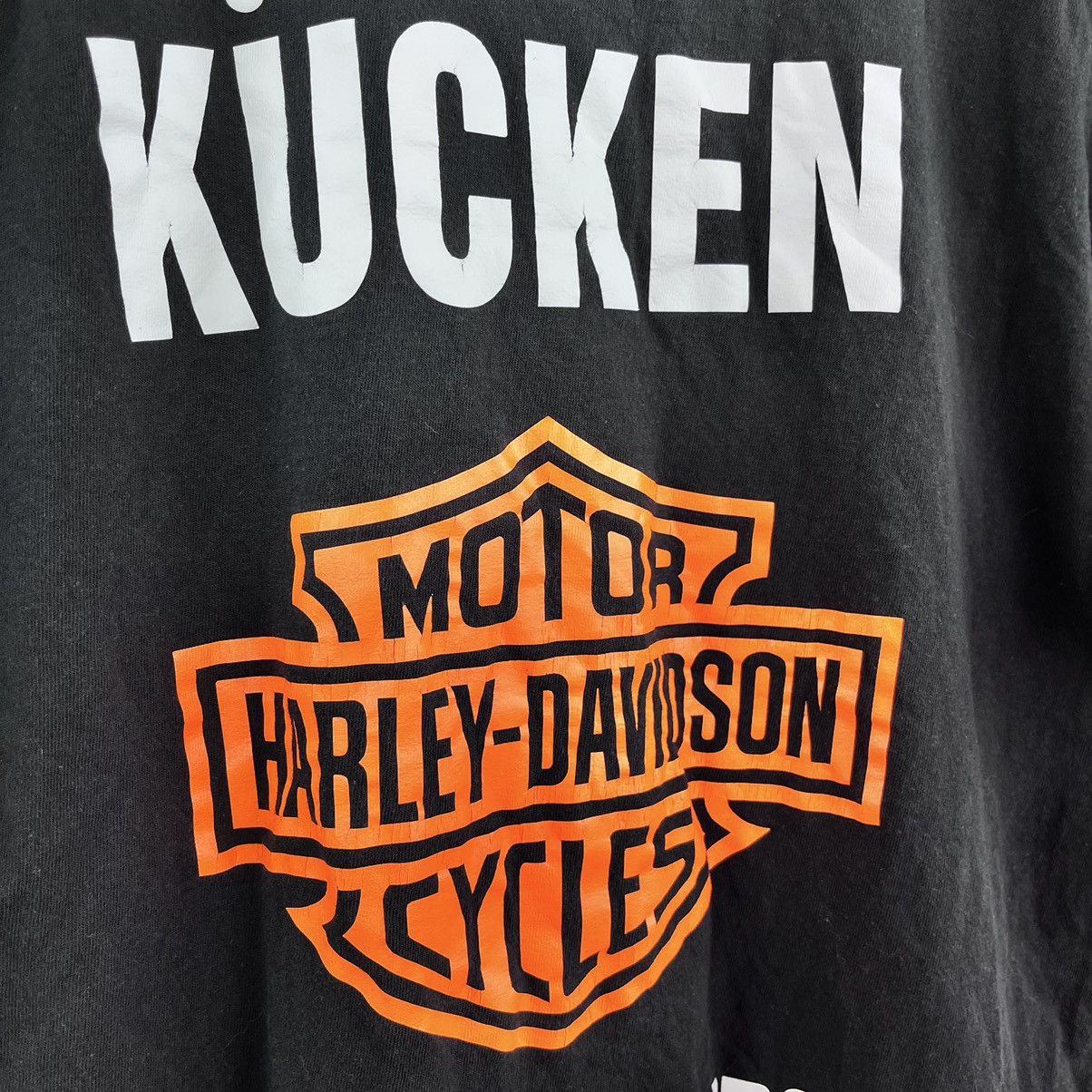 Fruit Of The Loom × Harley Davidson × Vintage Vintage Harley Davidson Kucken T-Shirt Black Size L Size US L / EU 52-54 / 3 - 6 Thumbnail