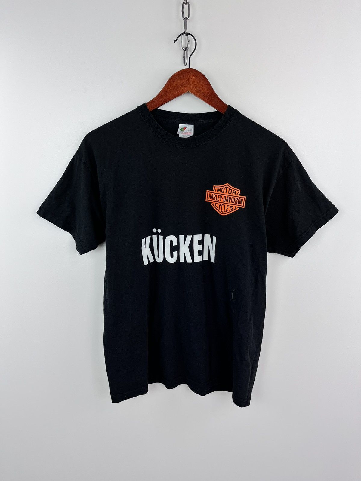 Fruit Of The Loom × Harley Davidson × Vintage Vintage Harley Davidson Kucken T-Shirt Black Size L Size US L / EU 52-54 / 3 - 1 Thumbnail