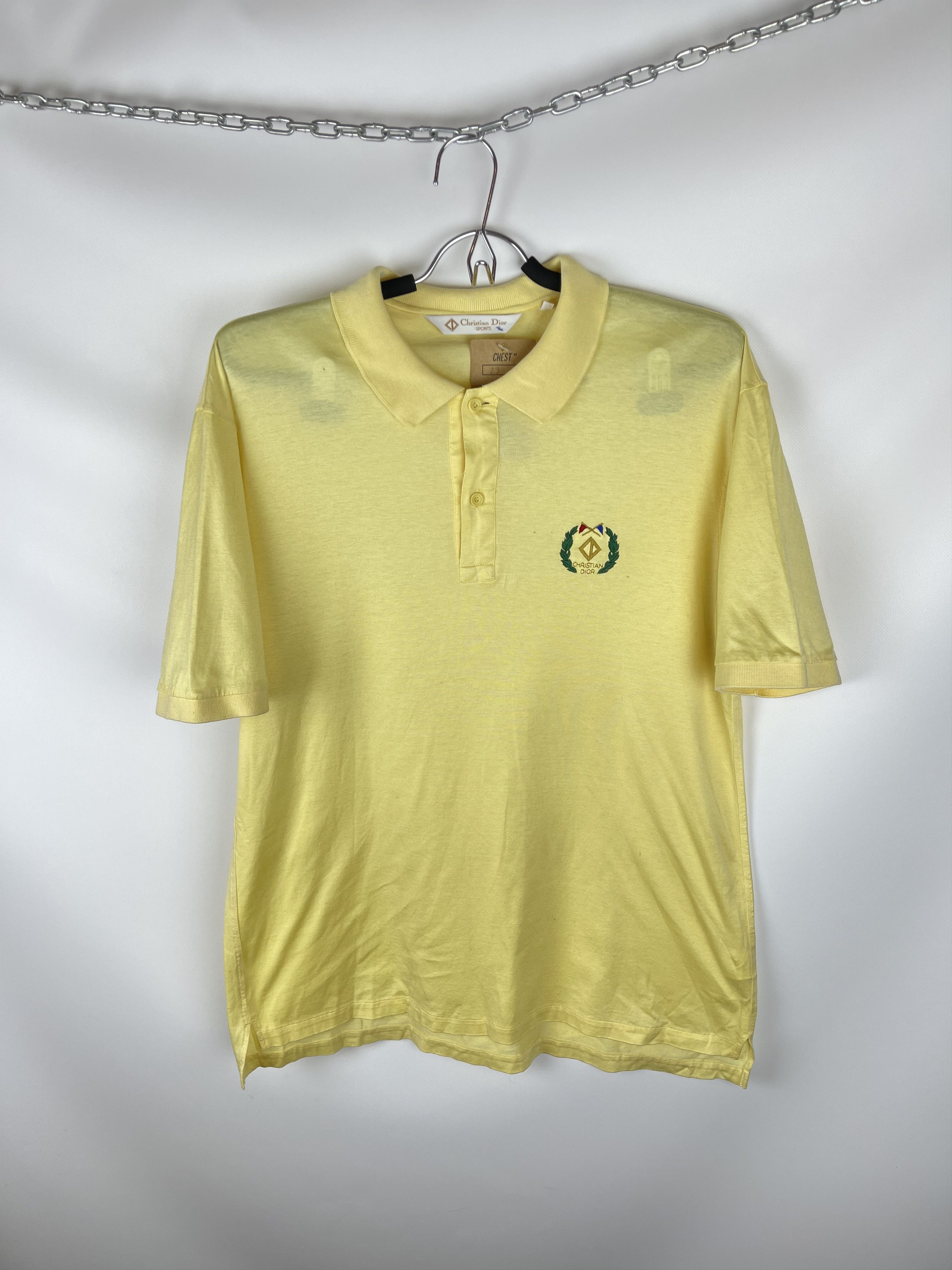 Christian Dior Monsieur Christian Dior Sport vintage embroidered logo yellow polo Size US L / EU 52-54 / 3 - 1 Thumbnail