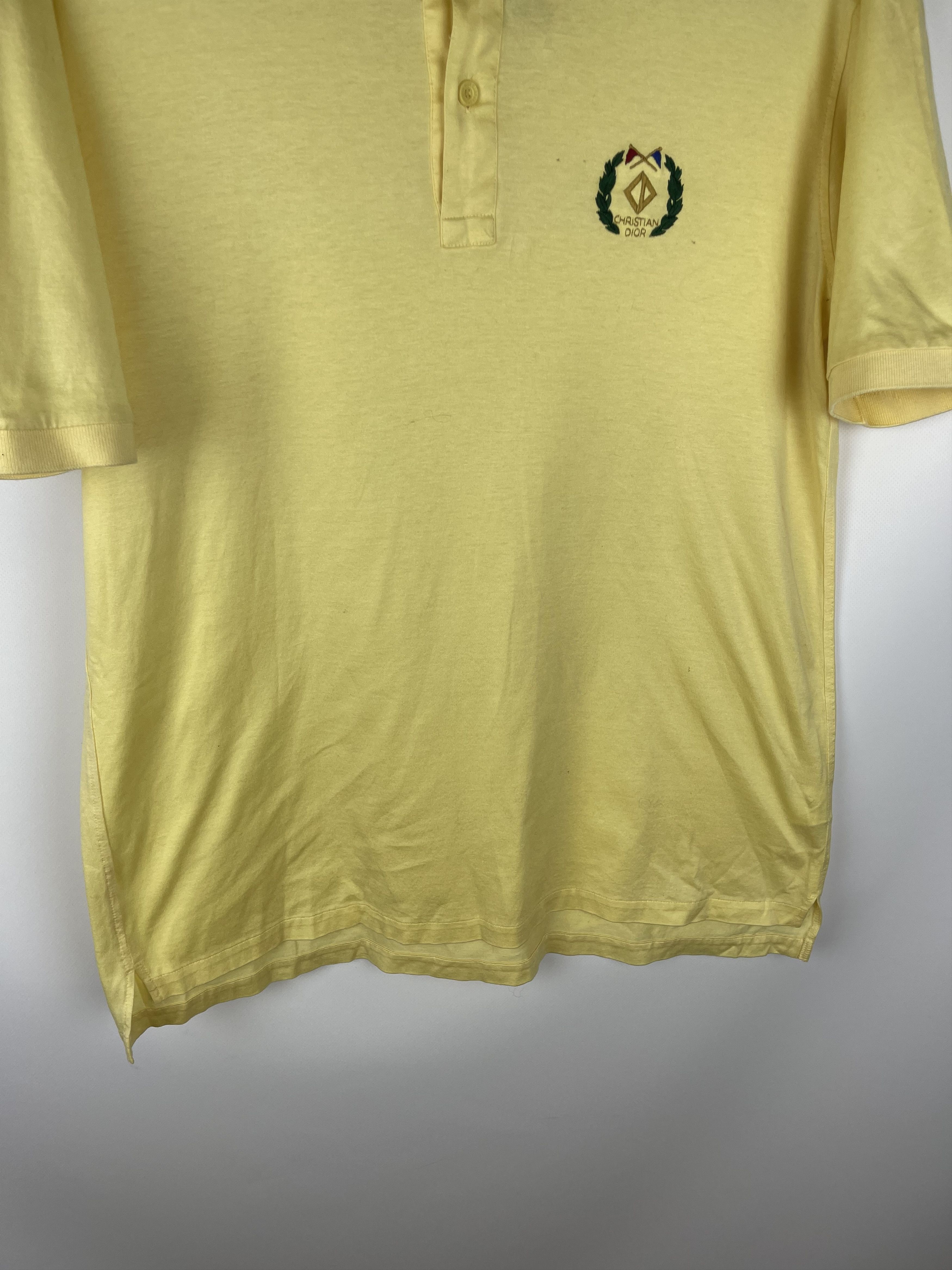 Christian Dior Monsieur Christian Dior Sport vintage embroidered logo yellow polo Size US L / EU 52-54 / 3 - 4 Thumbnail