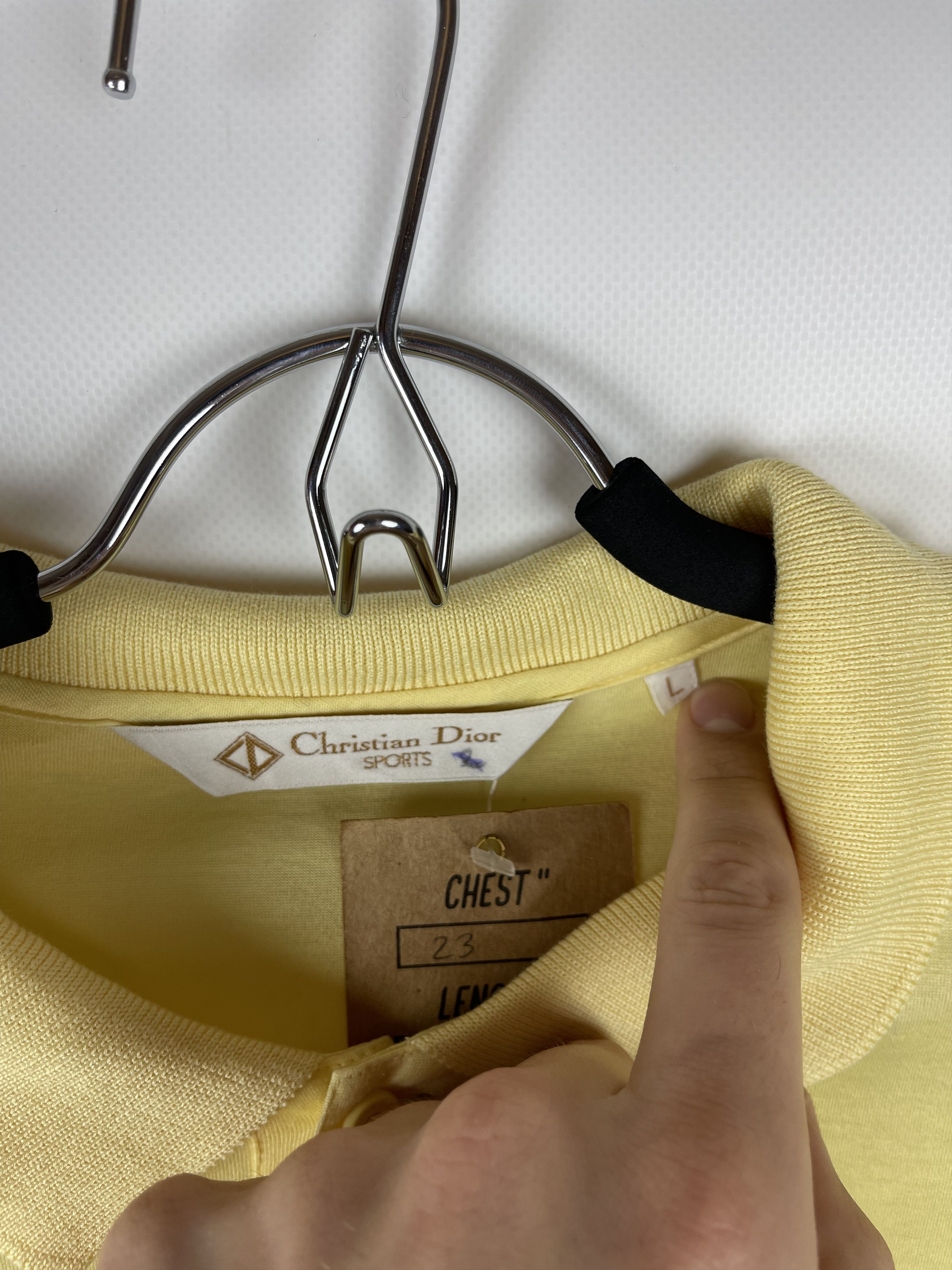 Christian Dior Monsieur Christian Dior Sport vintage embroidered logo yellow polo Size US L / EU 52-54 / 3 - 7 Thumbnail