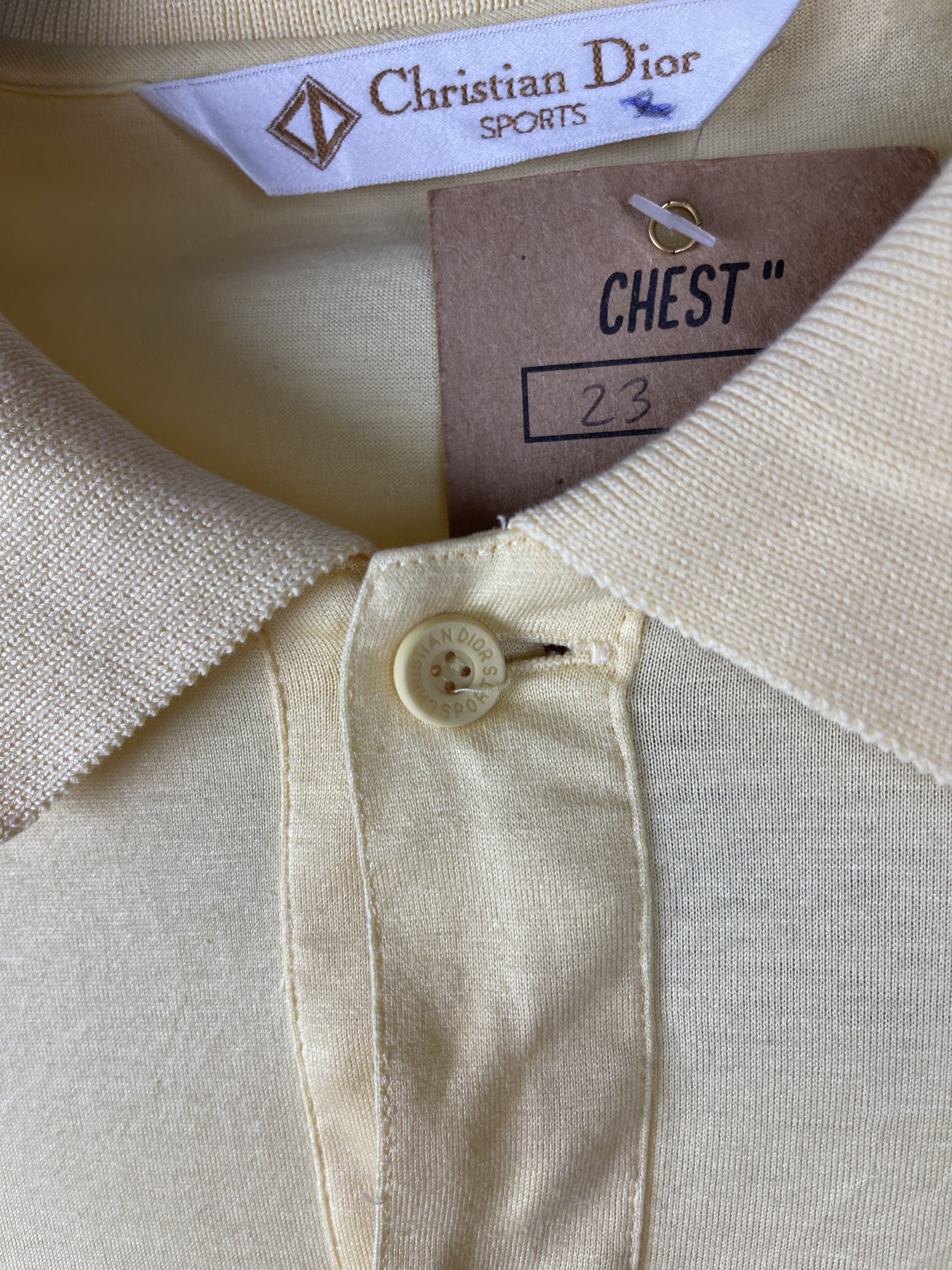 Christian Dior Monsieur Christian Dior Sport vintage embroidered logo yellow polo Size US L / EU 52-54 / 3 - 6 Thumbnail