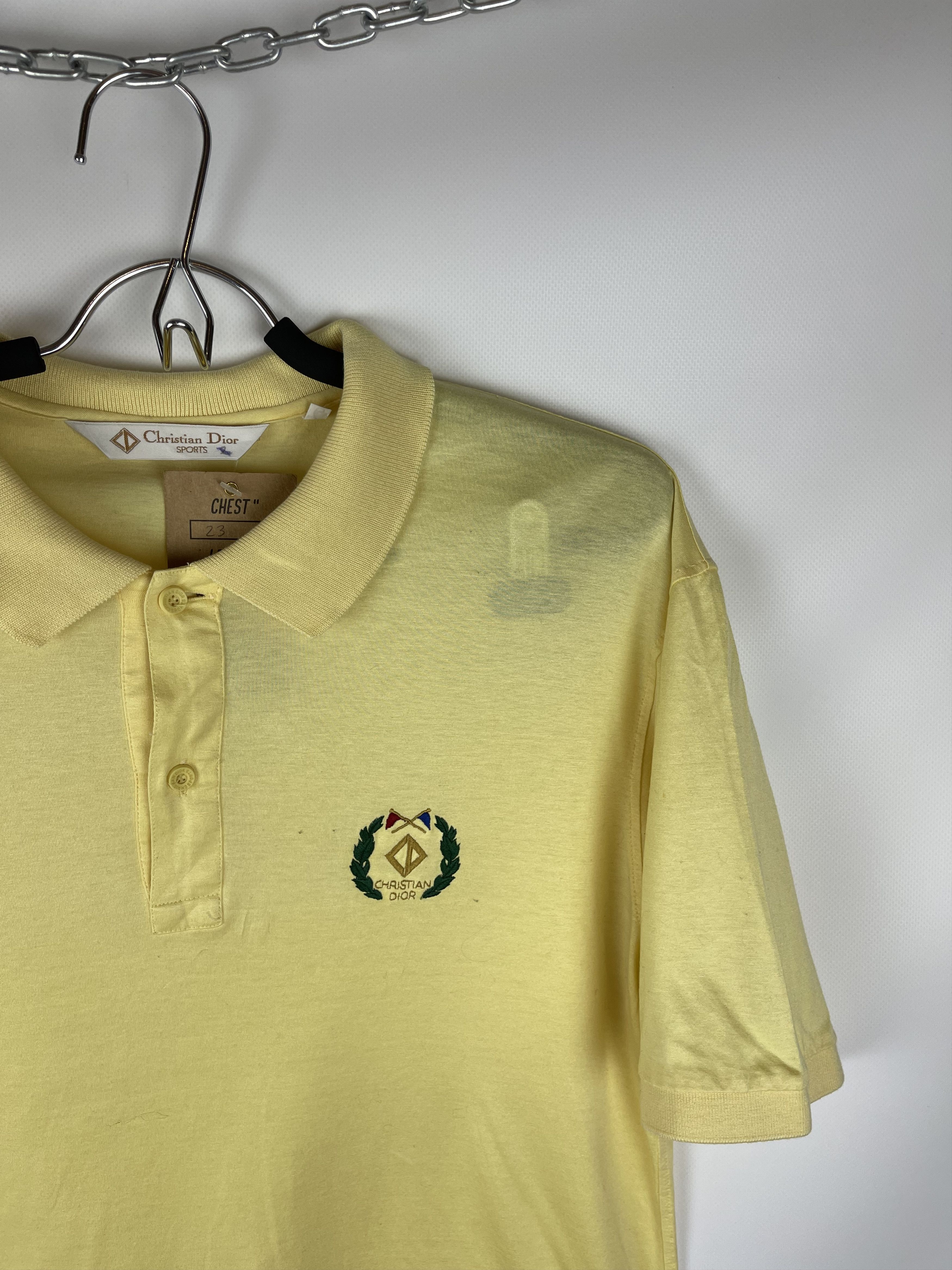 Christian Dior Monsieur Christian Dior Sport vintage embroidered logo yellow polo Size US L / EU 52-54 / 3 - 3 Thumbnail