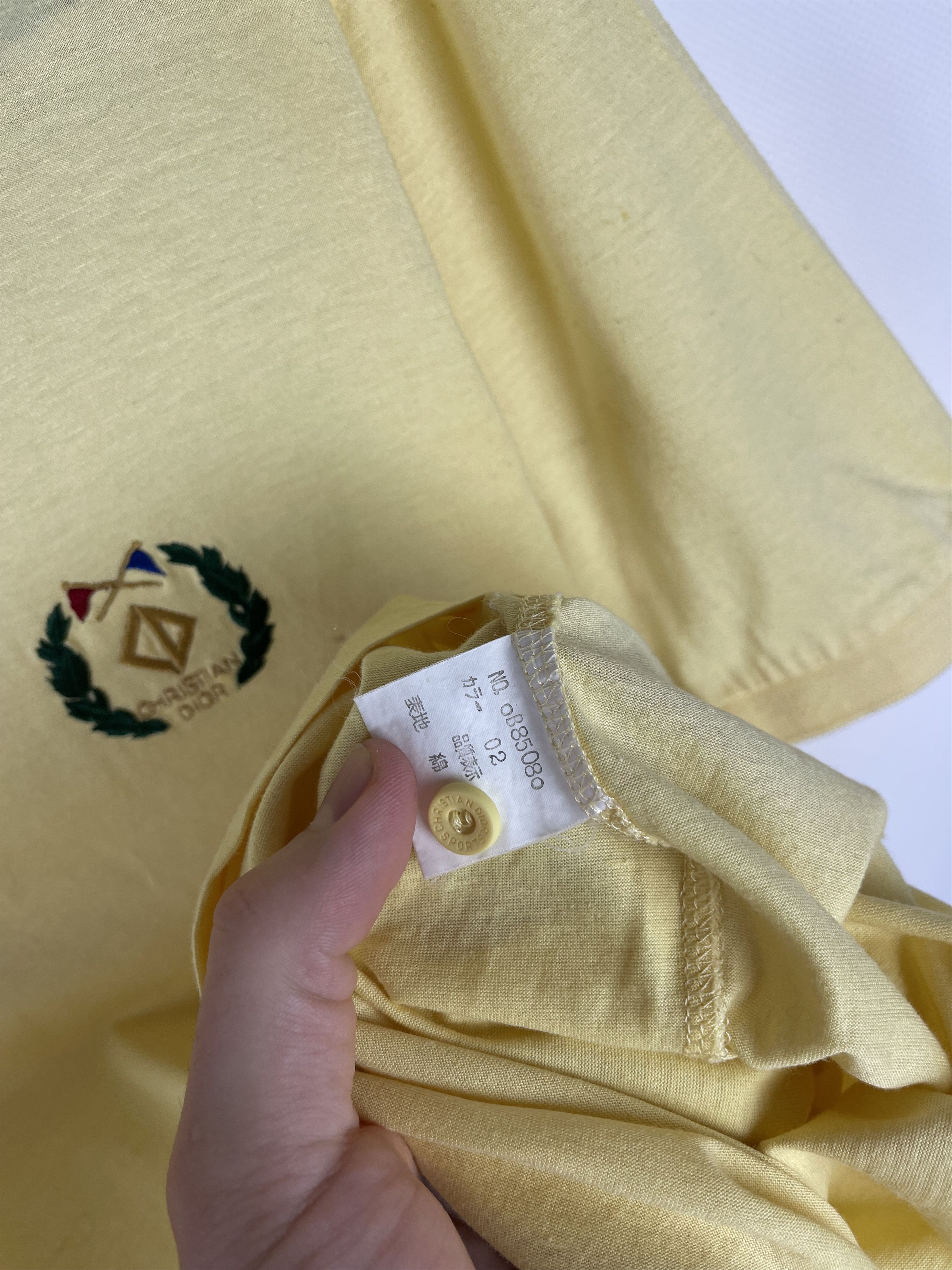 Christian Dior Monsieur Christian Dior Sport vintage embroidered logo yellow polo Size US L / EU 52-54 / 3 - 8 Thumbnail