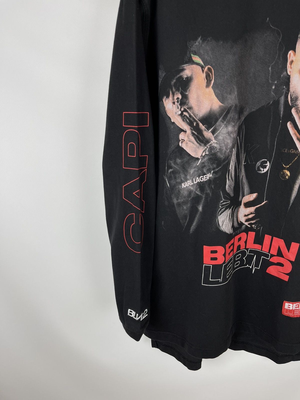 Band Tees × Rap Tees × Vintage Berlin Lebt 2 Capi Samra Rap big logo long sleeve BLN2 Size US M / EU 48-50 / 2 - 4 Thumbnail