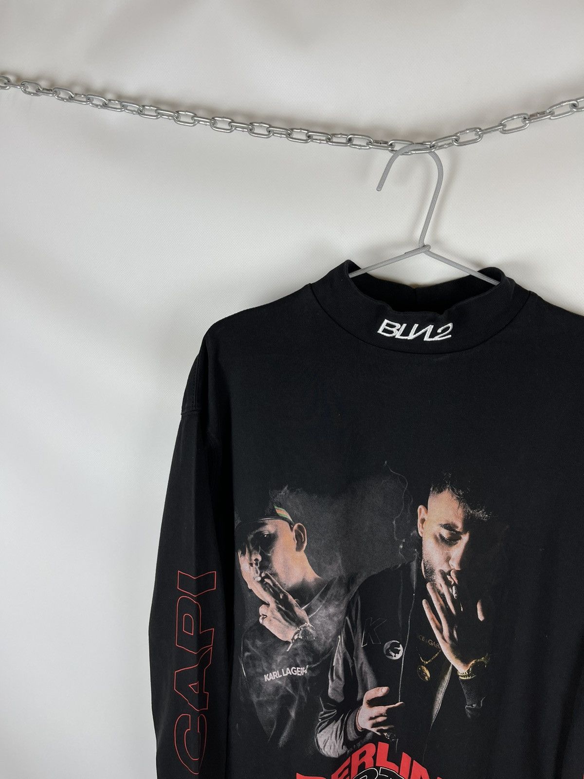 Band Tees × Rap Tees × Vintage Berlin Lebt 2 Capi Samra Rap big logo long sleeve BLN2 Size US M / EU 48-50 / 2 - 2 Thumbnail