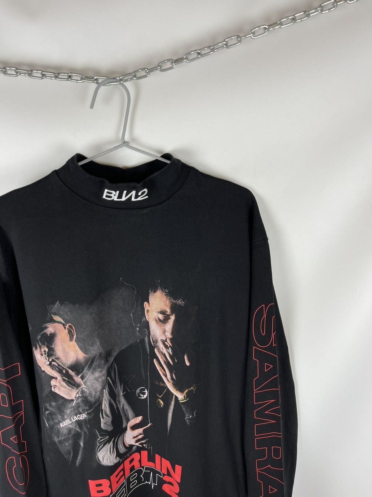 Band Tees × Rap Tees × Vintage Berlin Lebt 2 Capi Samra Rap big logo long sleeve BLN2 Size US M / EU 48-50 / 2 - 3 Thumbnail