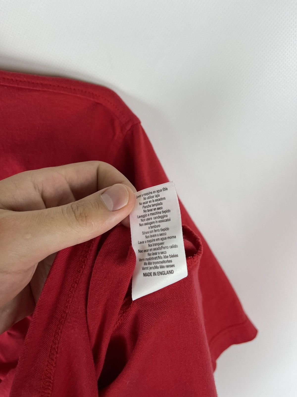 Burberry Burberrys made in England embroidered logo red polo tee Size M / US 6-8 / IT 42-44 - 9 Thumbnail