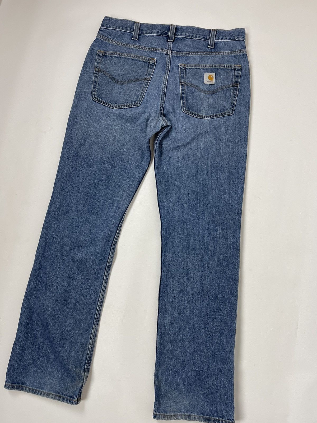 Carhartt Carhartt vintage relaxed straight blue distressed denim Size US 34 / EU 50 - 4 Thumbnail