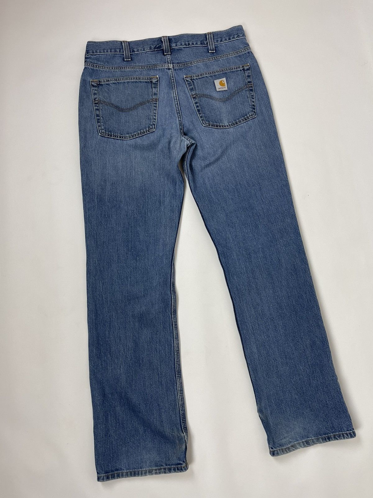 Carhartt Carhartt vintage relaxed straight blue distressed denim Size US 34 / EU 50 - 1 Thumbnail