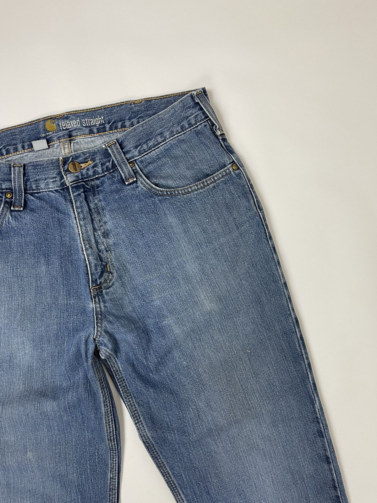 Carhartt Carhartt vintage relaxed straight blue distressed denim Size US 34 / EU 50 - 12 Thumbnail