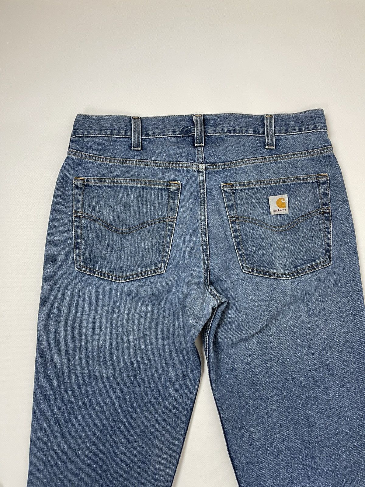 Carhartt Carhartt vintage relaxed straight blue distressed denim Size US 34 / EU 50 - 2 Thumbnail