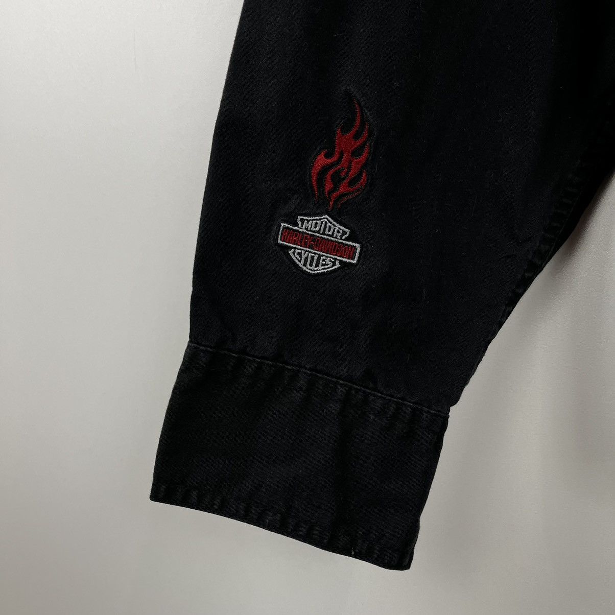 Harley Davidson × Vintage Vintage🔥Harley Davidson🔥 Shirt Long Sleeve Embroidery Logo Size US XXL / EU 58 / 5 - 6 Thumbnail