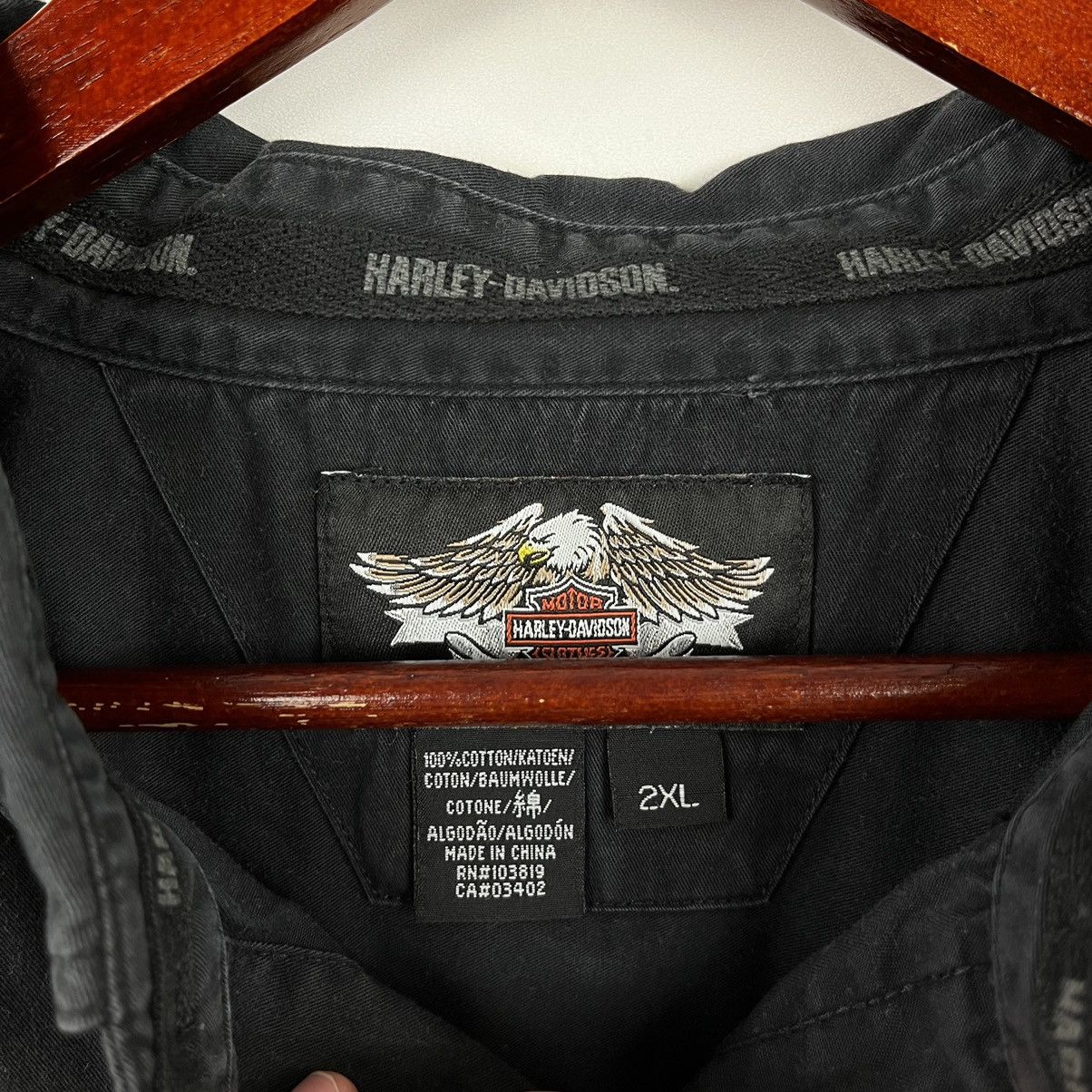 Harley Davidson × Vintage Vintage🔥Harley Davidson🔥 Shirt Long Sleeve Embroidery Logo Size US XXL / EU 58 / 5 - 9 Thumbnail