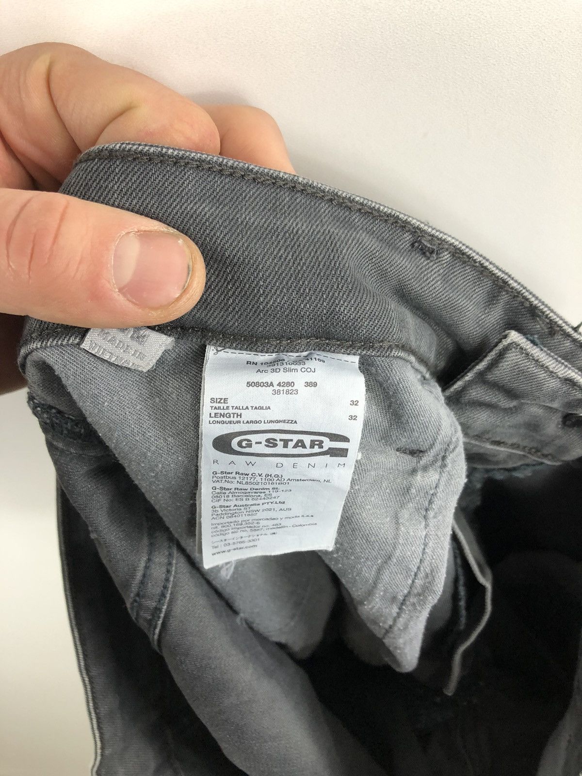 G-Star × Japanese Brand G Star Raw Arc 3D Slim COJ Denim Jeans Grey Size 32 Size US 32 / EU 48 - 7 Thumbnail