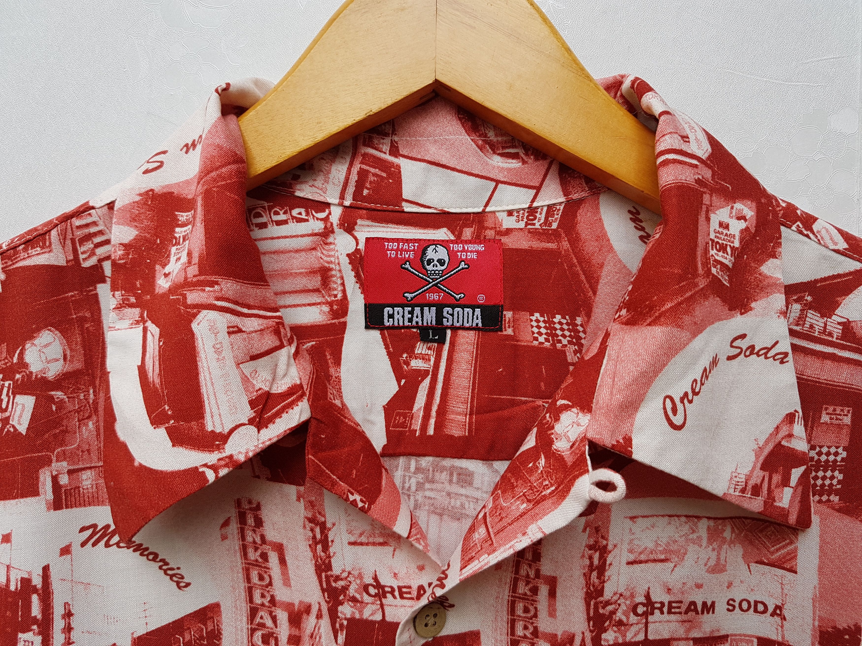 Japanese Brand Cream Soda Rayon Shirt Size US L / EU 52-54 / 3 - 12 Thumbnail