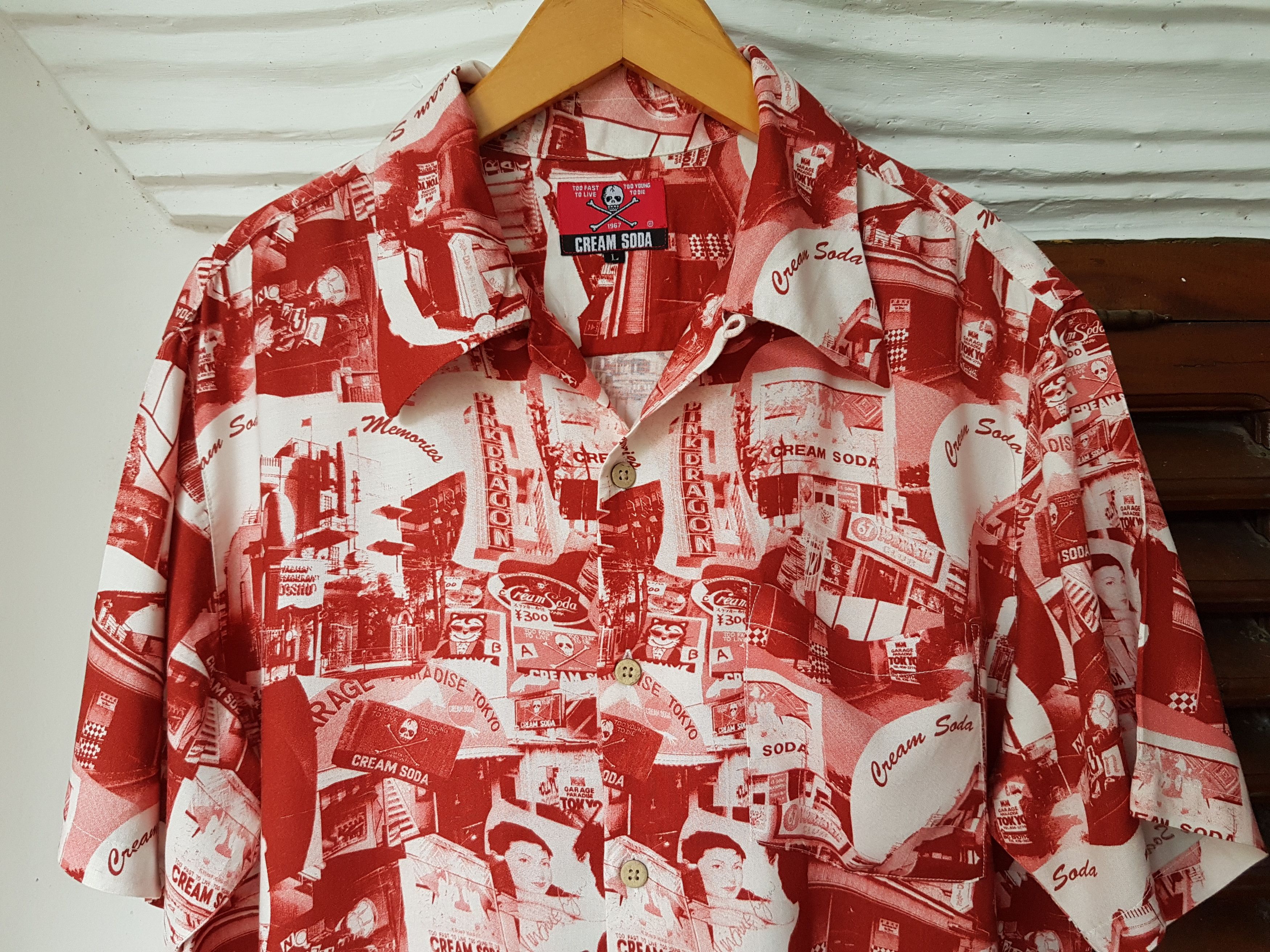 Japanese Brand Cream Soda Rayon Shirt Size US L / EU 52-54 / 3 - 4 Thumbnail