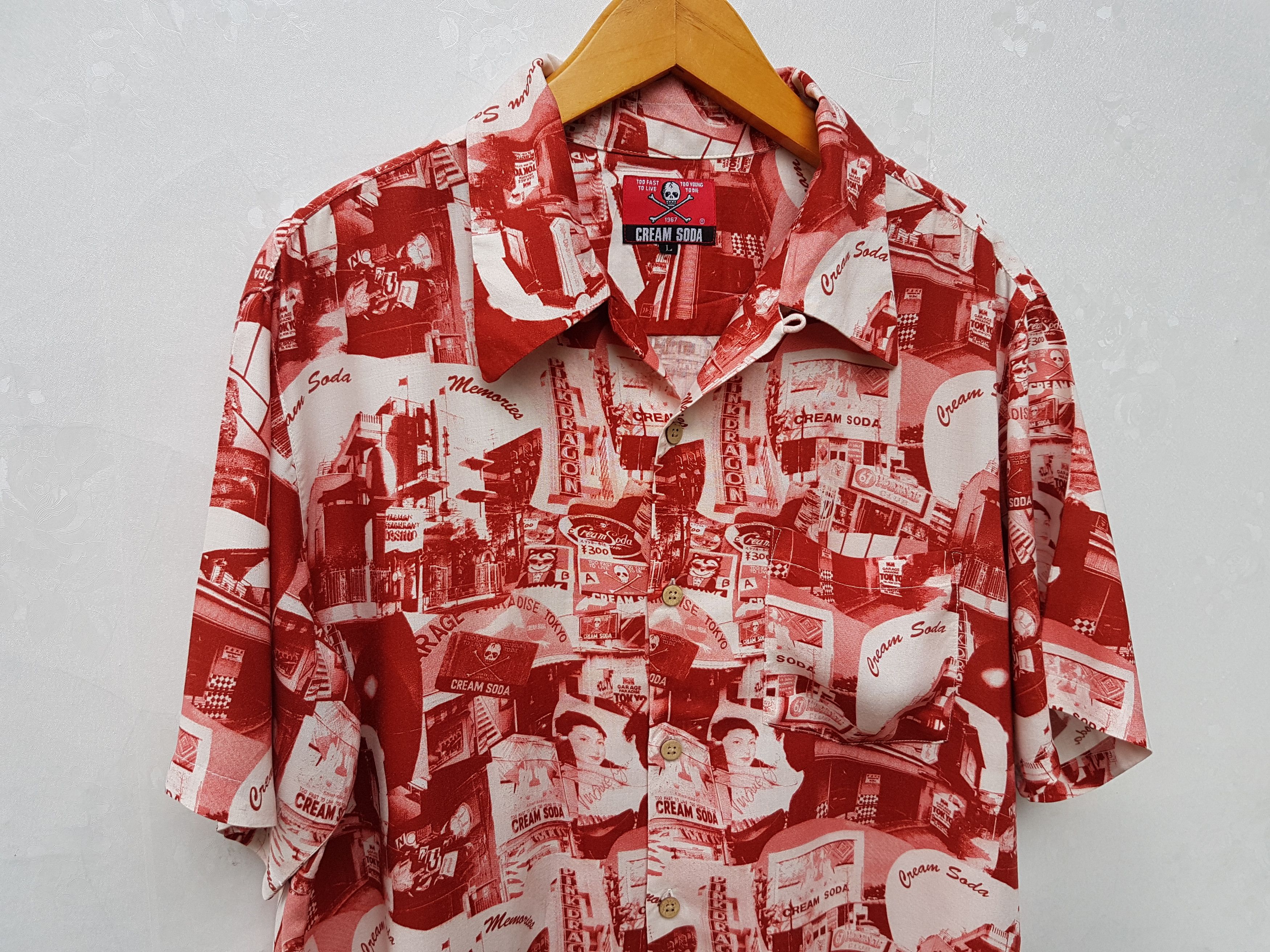 Japanese Brand Cream Soda Rayon Shirt Size US L / EU 52-54 / 3 - 10 Thumbnail