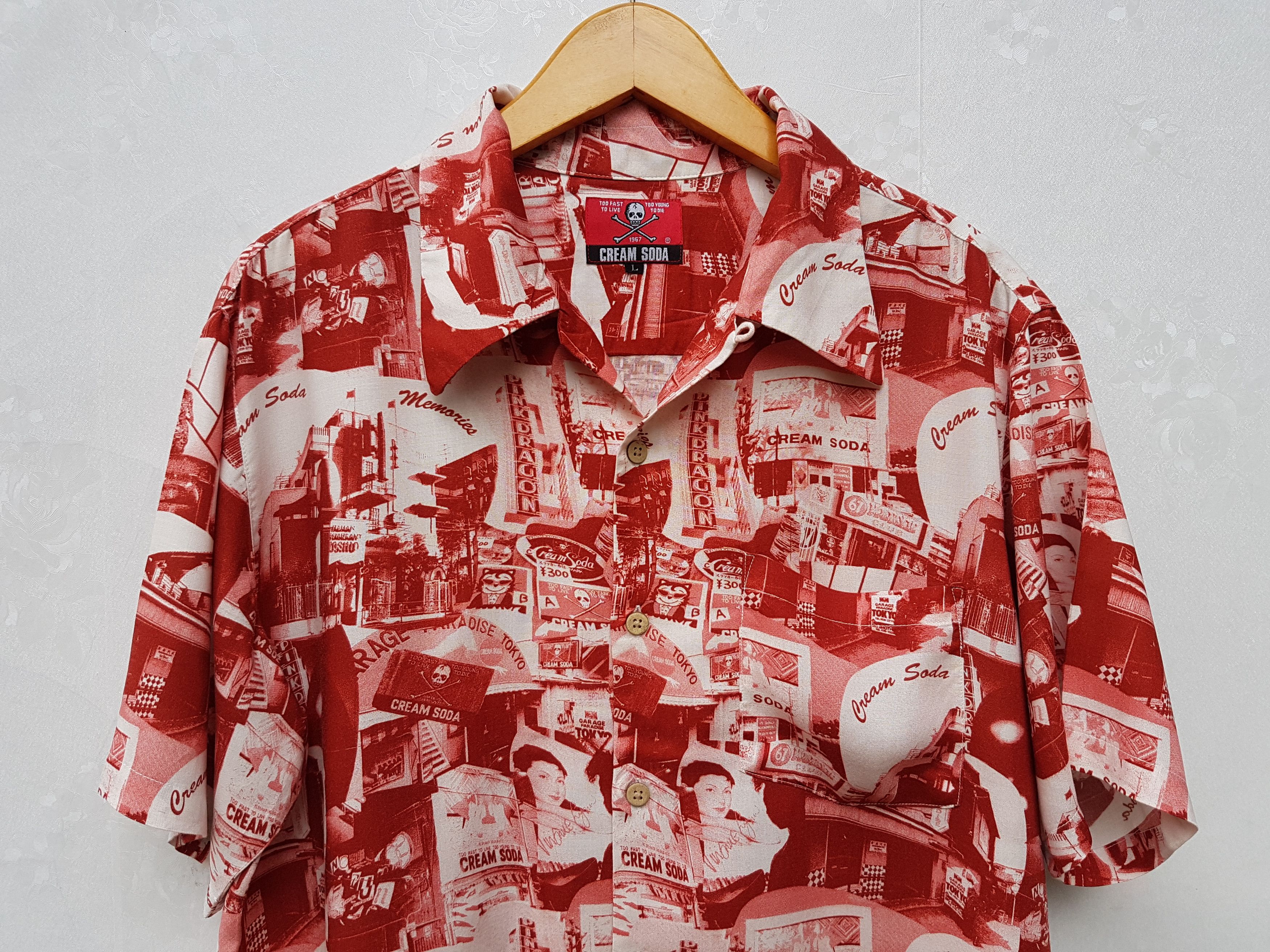 Japanese Brand Cream Soda Rayon Shirt Size US L / EU 52-54 / 3 - 13 Thumbnail