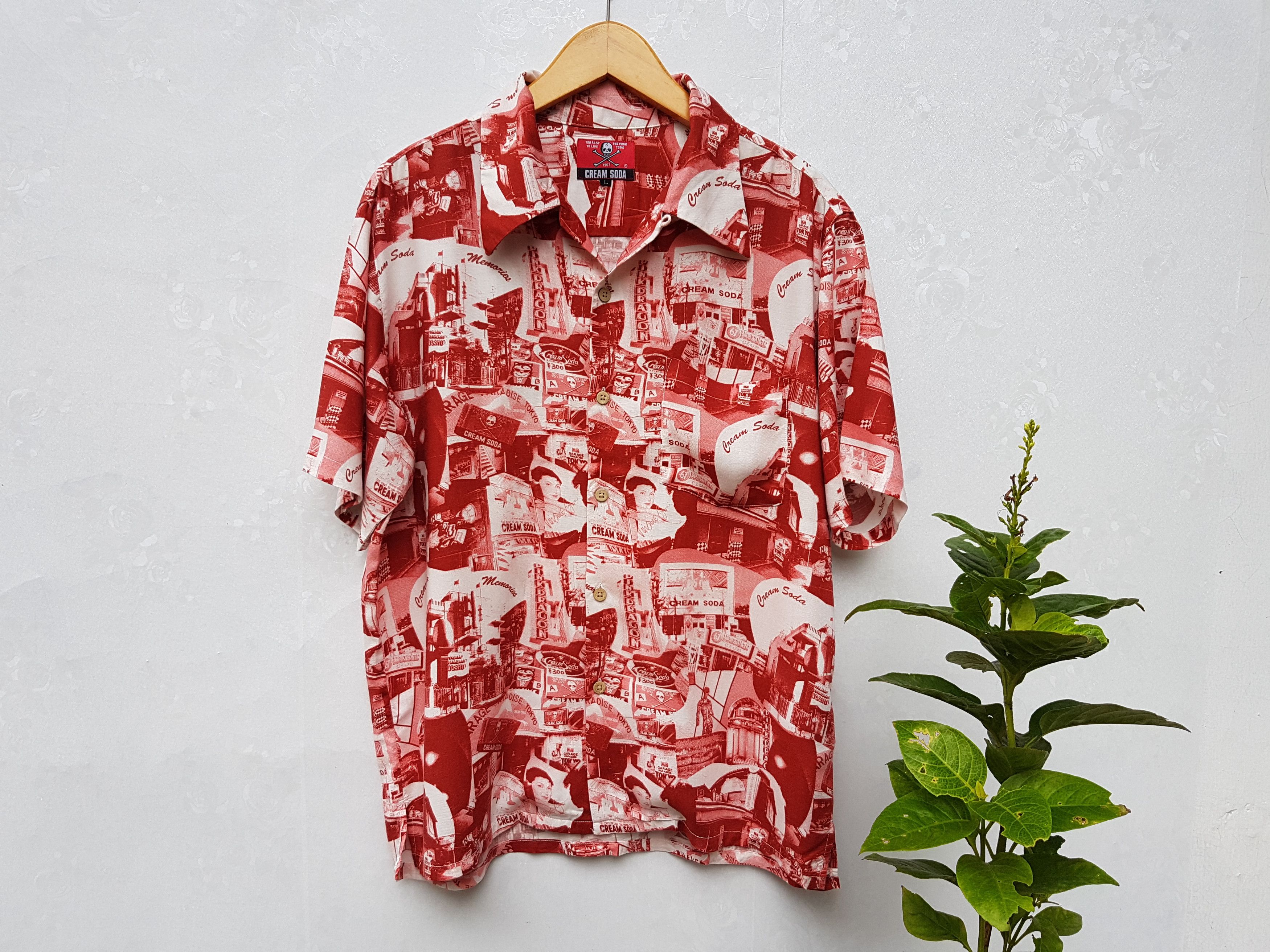 Japanese Brand Cream Soda Rayon Shirt Size US L / EU 52-54 / 3 - 14 Thumbnail