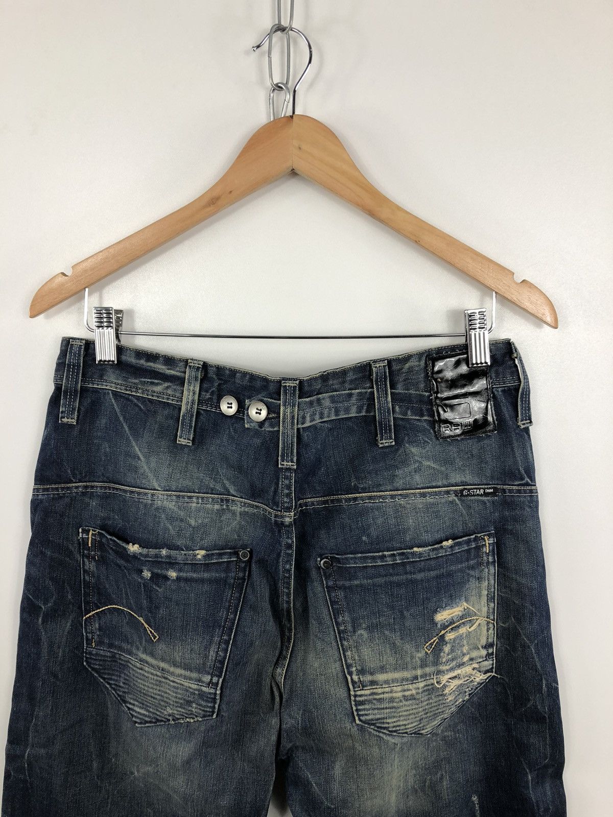 Denime G Star Raw Eden x Loose Denim Jeans Navy Size 27 Size US 27 - 4 Thumbnail