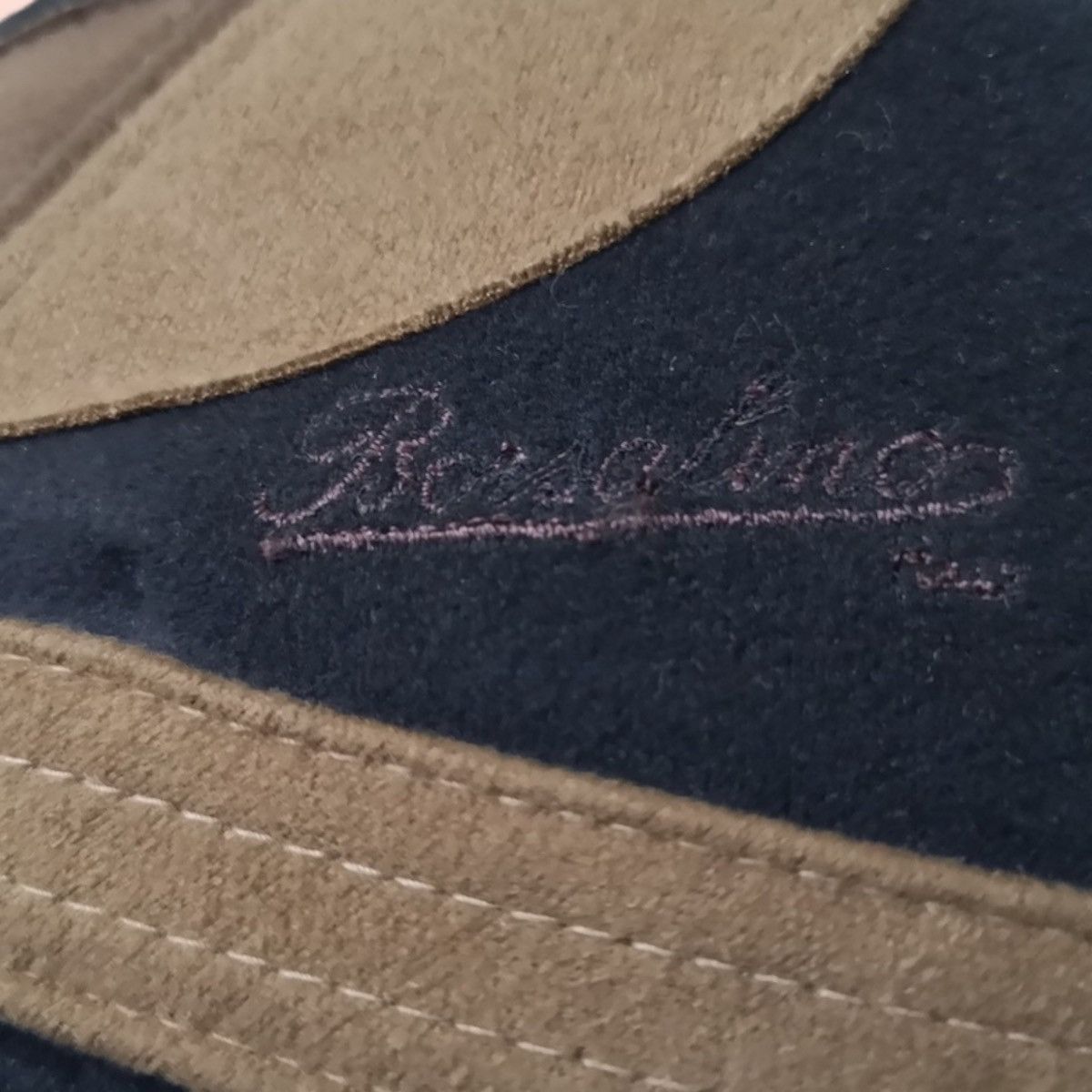 Borsalino × Japanese Brand VERY RARE BORSALINO PATCHWORK SUEDE TEXTURED CASUALS HAT Size ONE SIZE - 14 Thumbnail