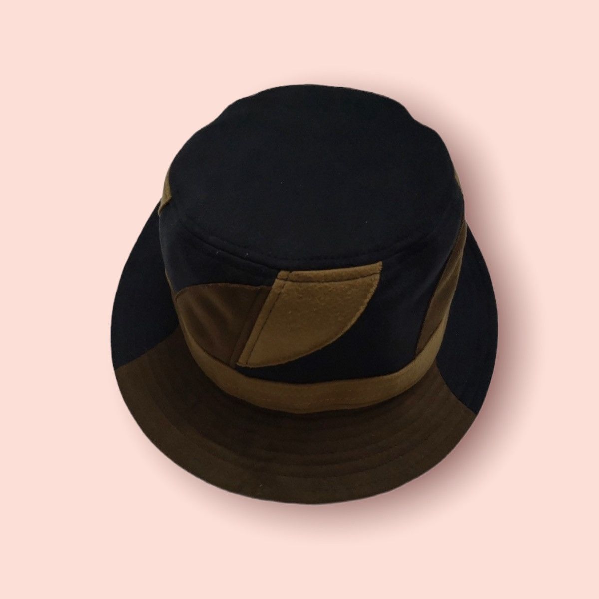 Borsalino × Japanese Brand VERY RARE BORSALINO PATCHWORK SUEDE TEXTURED CASUALS HAT Size ONE SIZE - 8 Thumbnail