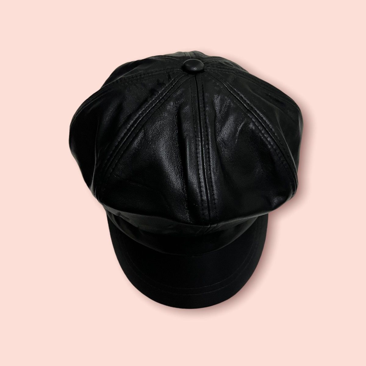Designer × Japanese Brand BROWNY FAUX LEATHER GATSBY / BAKER BOY HAT Size ONE SIZE - 3 Thumbnail