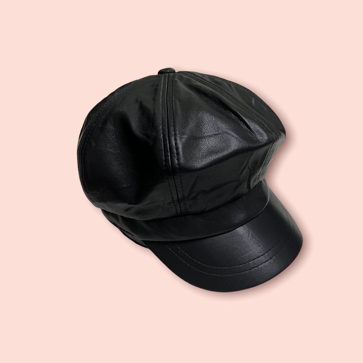 Designer × Japanese Brand BROWNY FAUX LEATHER GATSBY / BAKER BOY HAT Size ONE SIZE - 1 Thumbnail